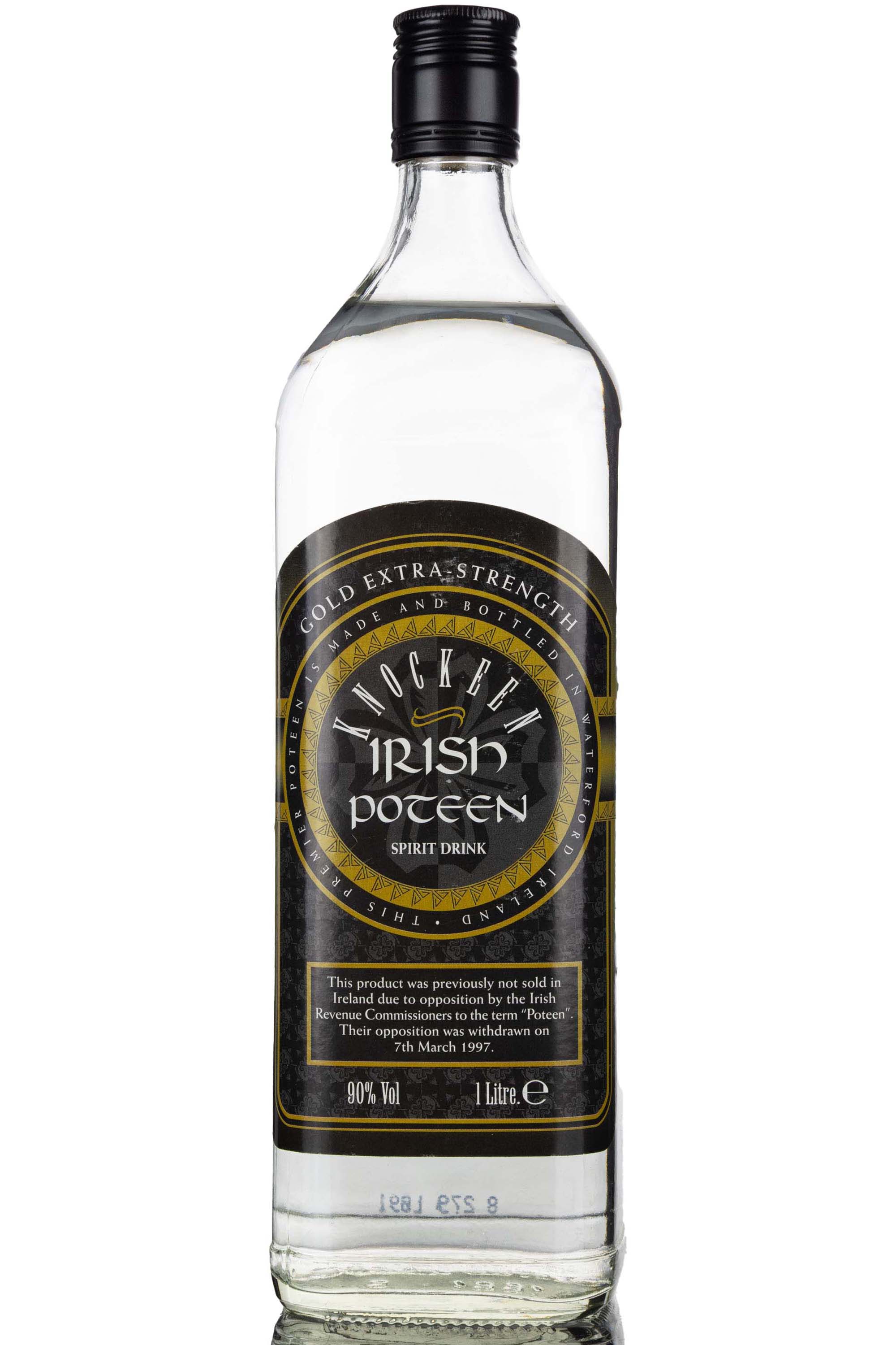 Knockeen Irish Poteen - Gold Extra Strength - 90% - 1 Litre