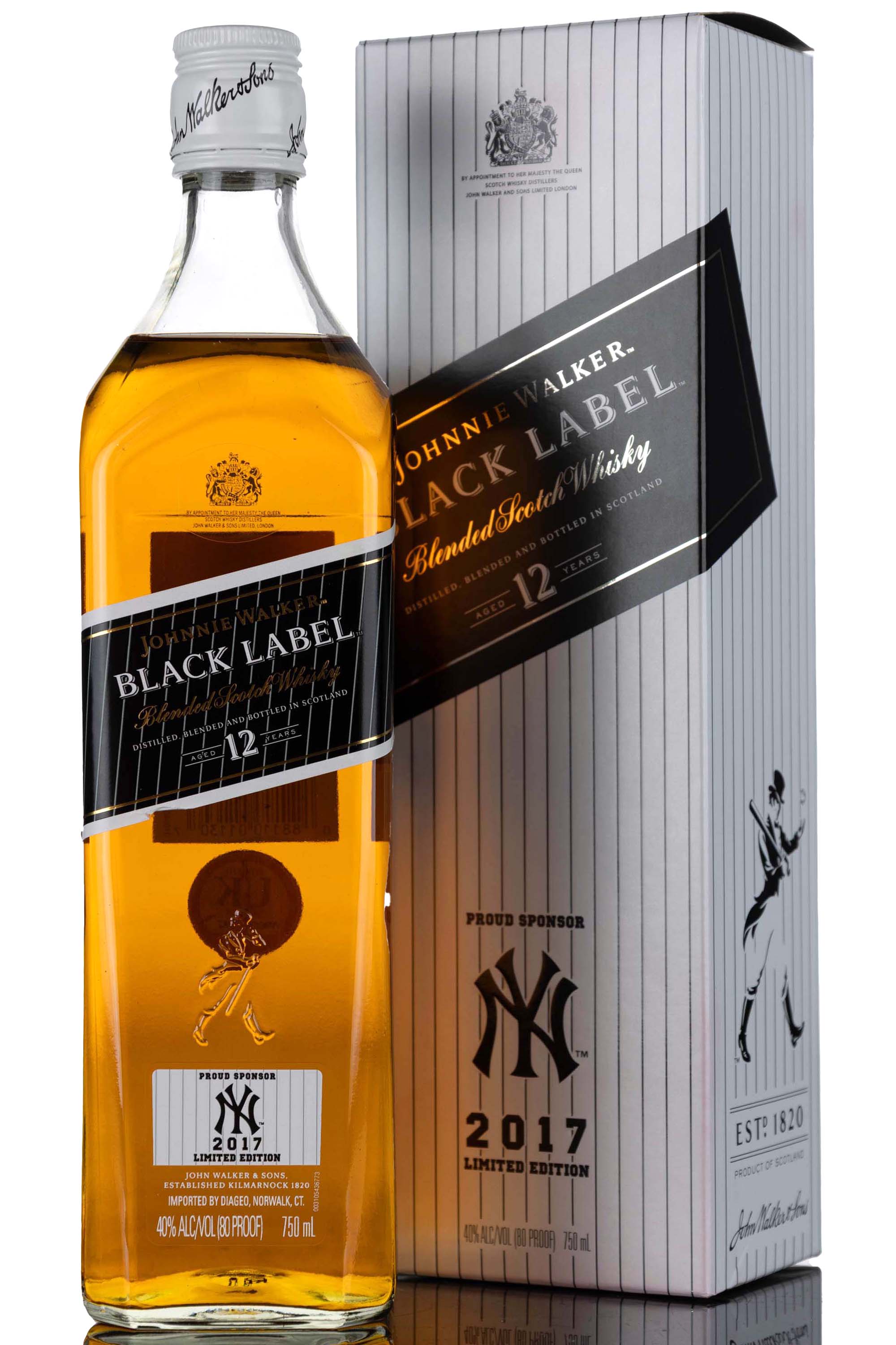 Johnnie Walker 12 Year Old - Black Label - New York Yankees - 2017 Release