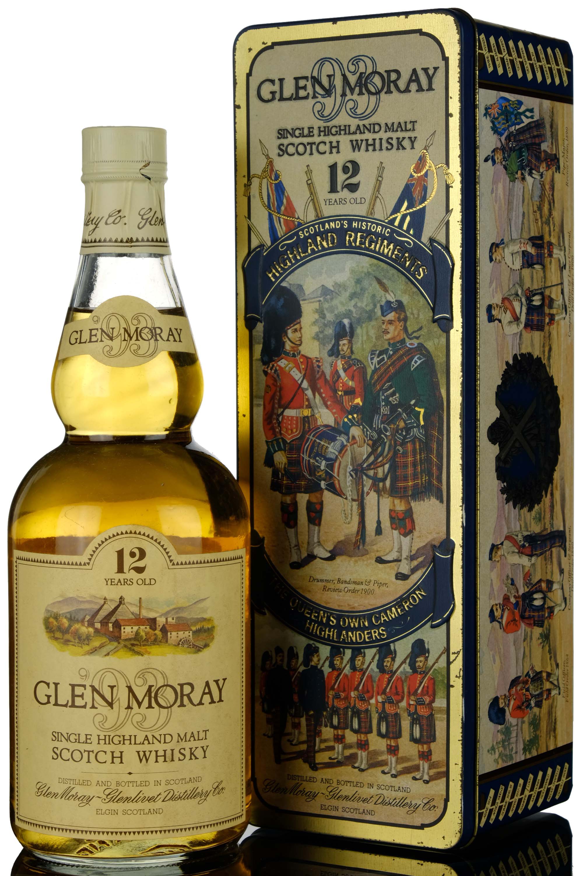Glen Moray 12 Year Old - Circa 1990 - The Queens Own Cameron Highlanders
