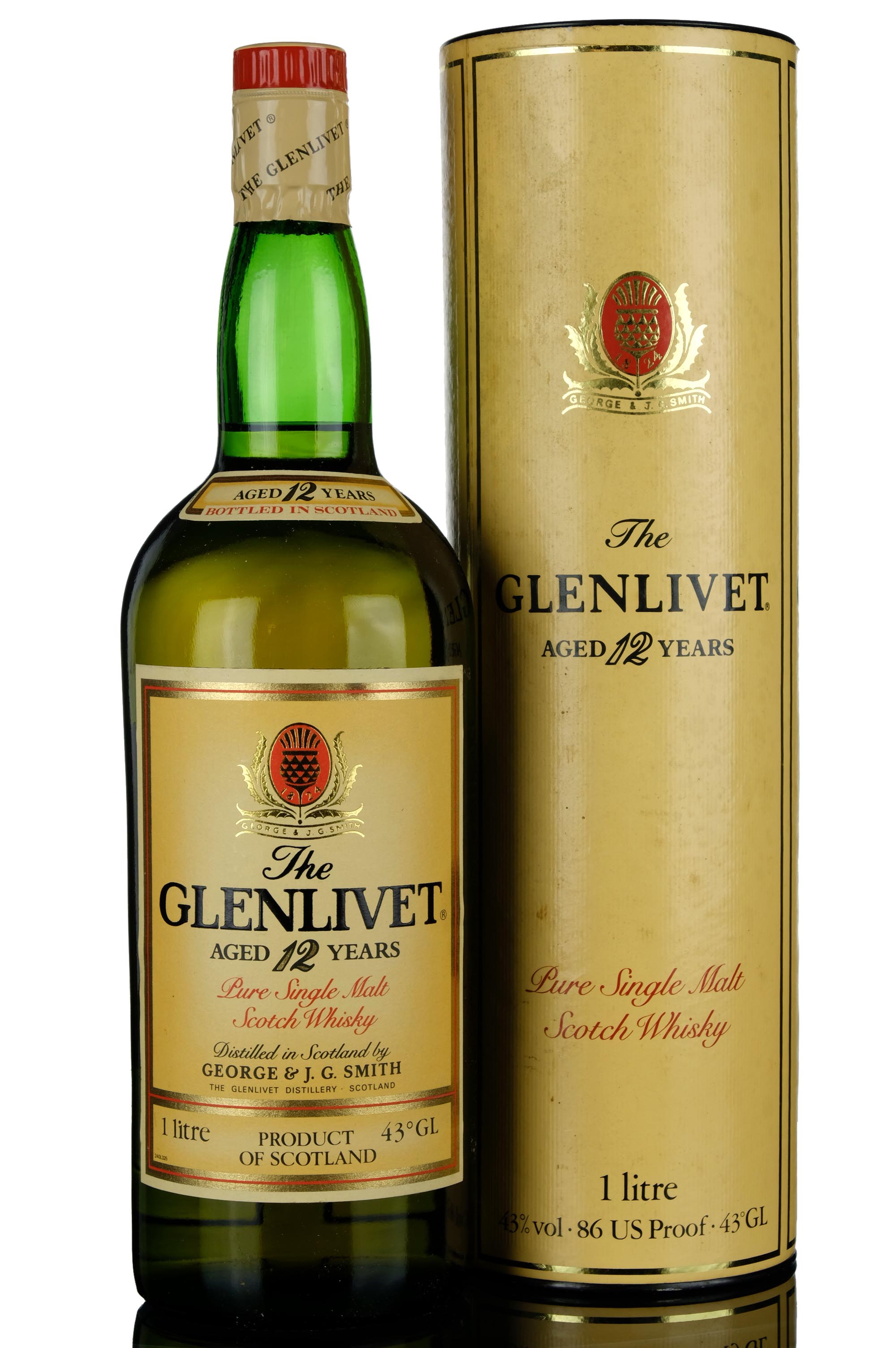 Glenlivet 12 Year Old - 1980s - 1 Litre