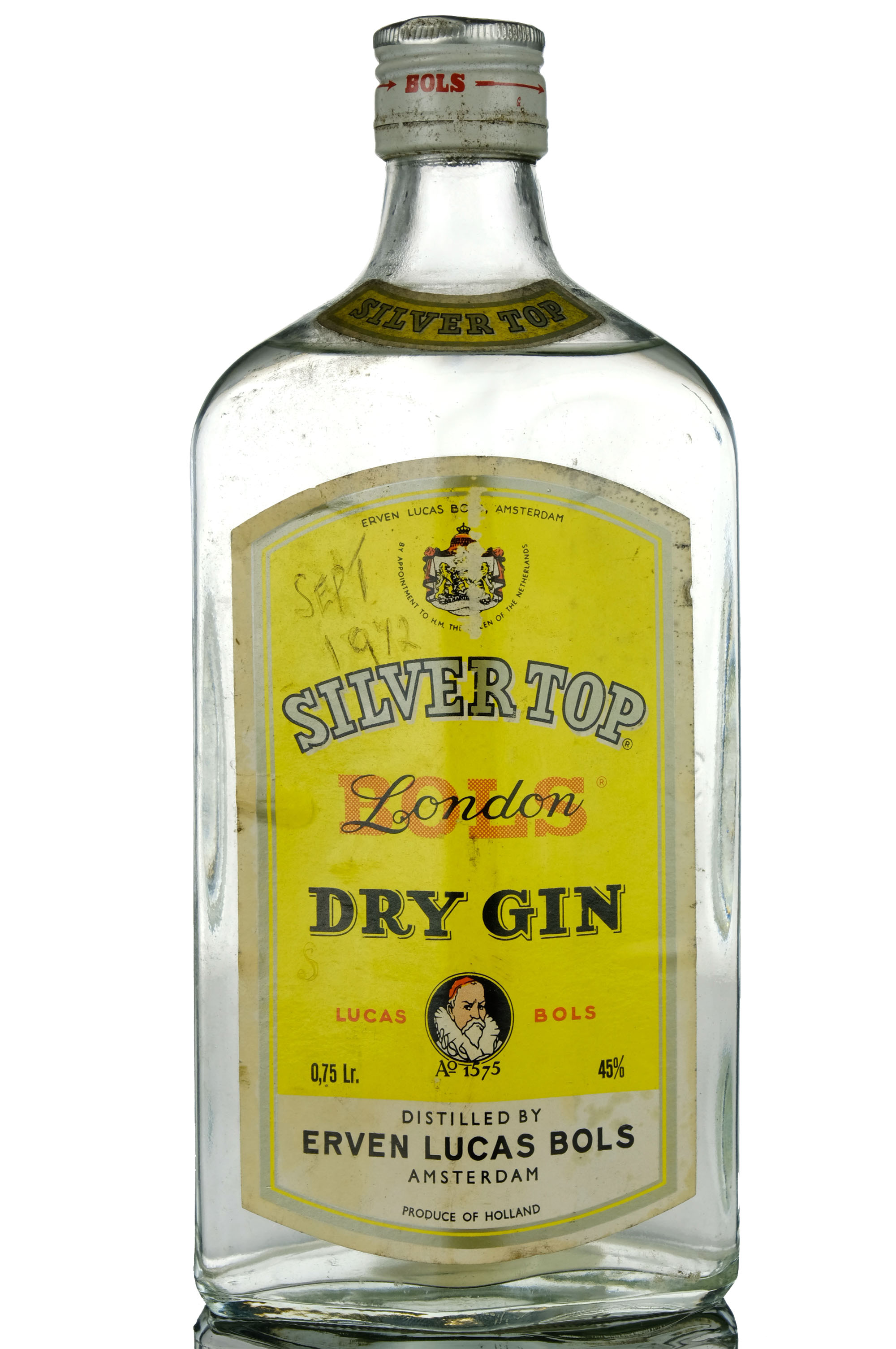 Bols Silver Top London Dry Gin - 1970s