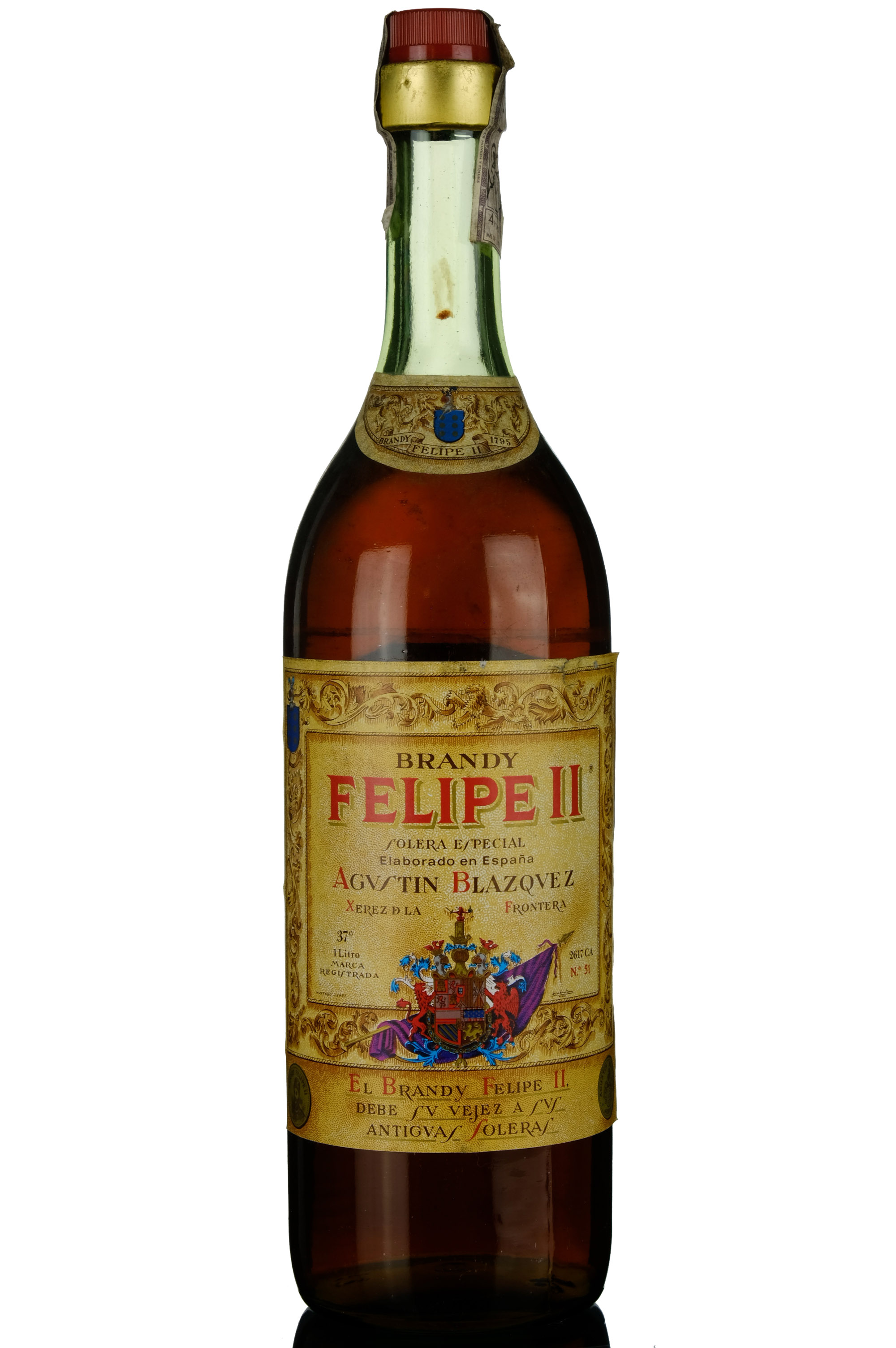 Felipe II Solera Especial Brandy - Late 1970s - 1 Litre