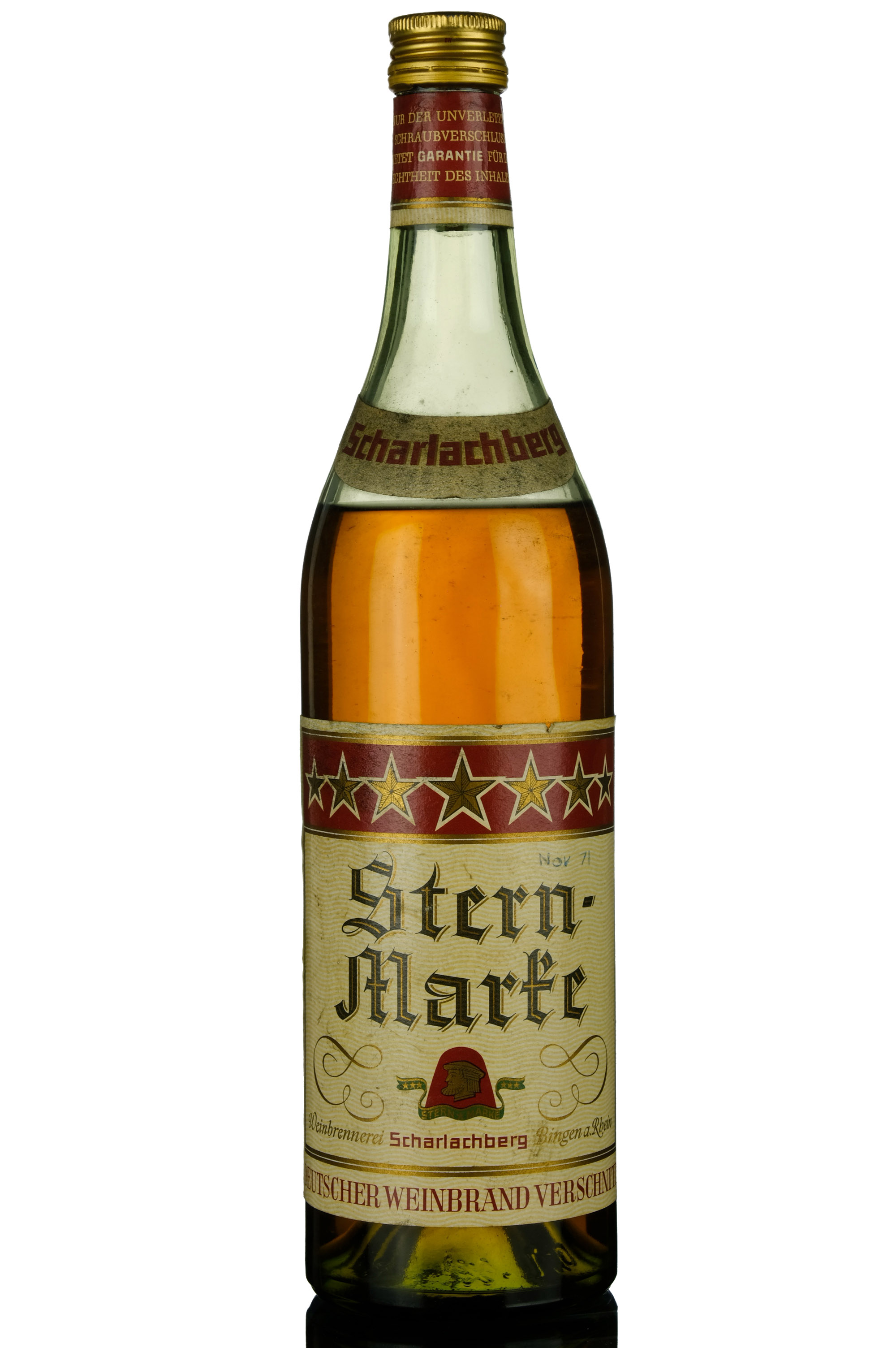 Scharlachberg Stern-Marte Weinbrand German Brandy - 1970s