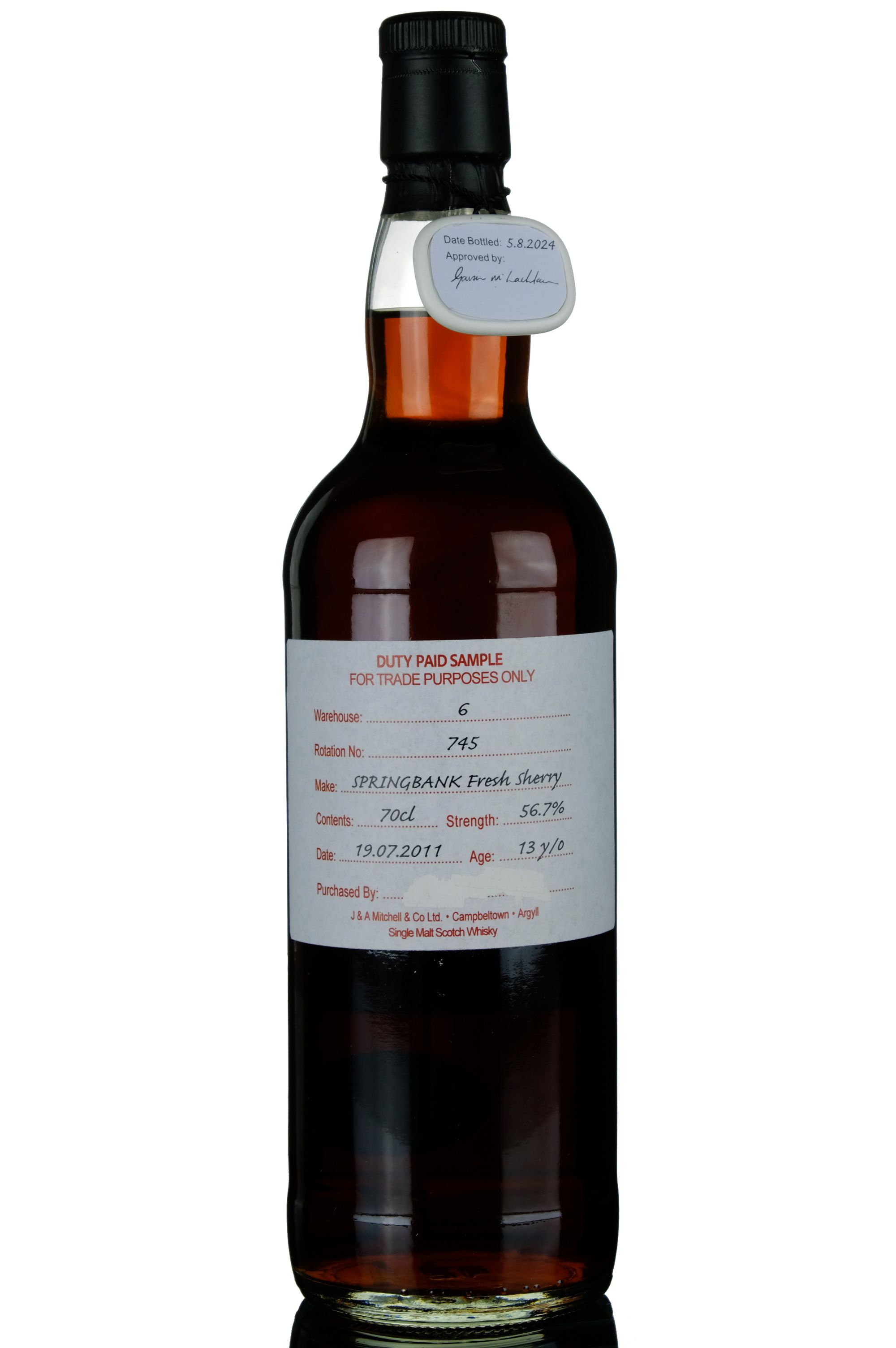 Springbank 20112024  13 Year Old  Duty Paid Sample