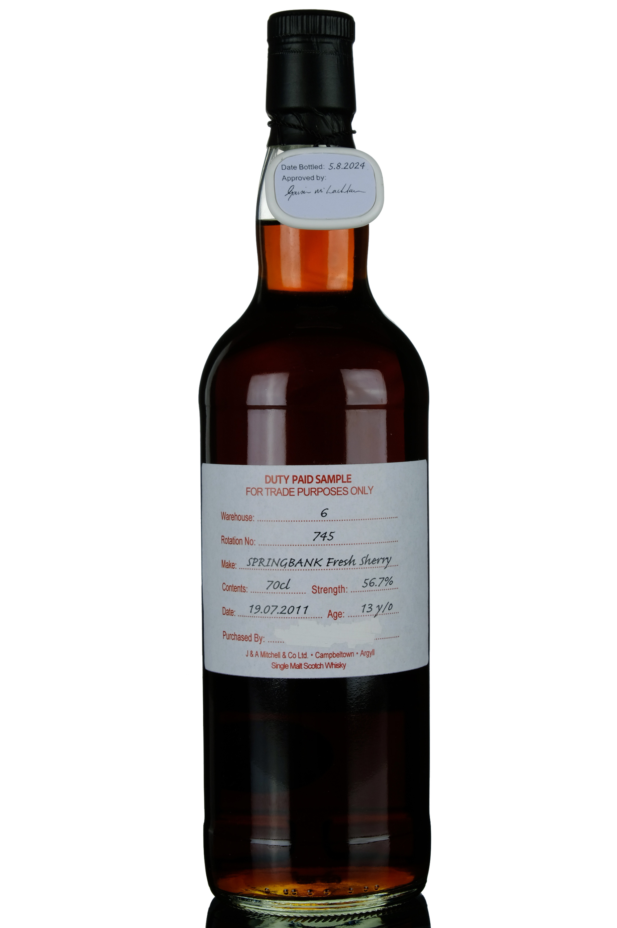 Springbank 20112024  13 Year Old  Duty Paid Sample