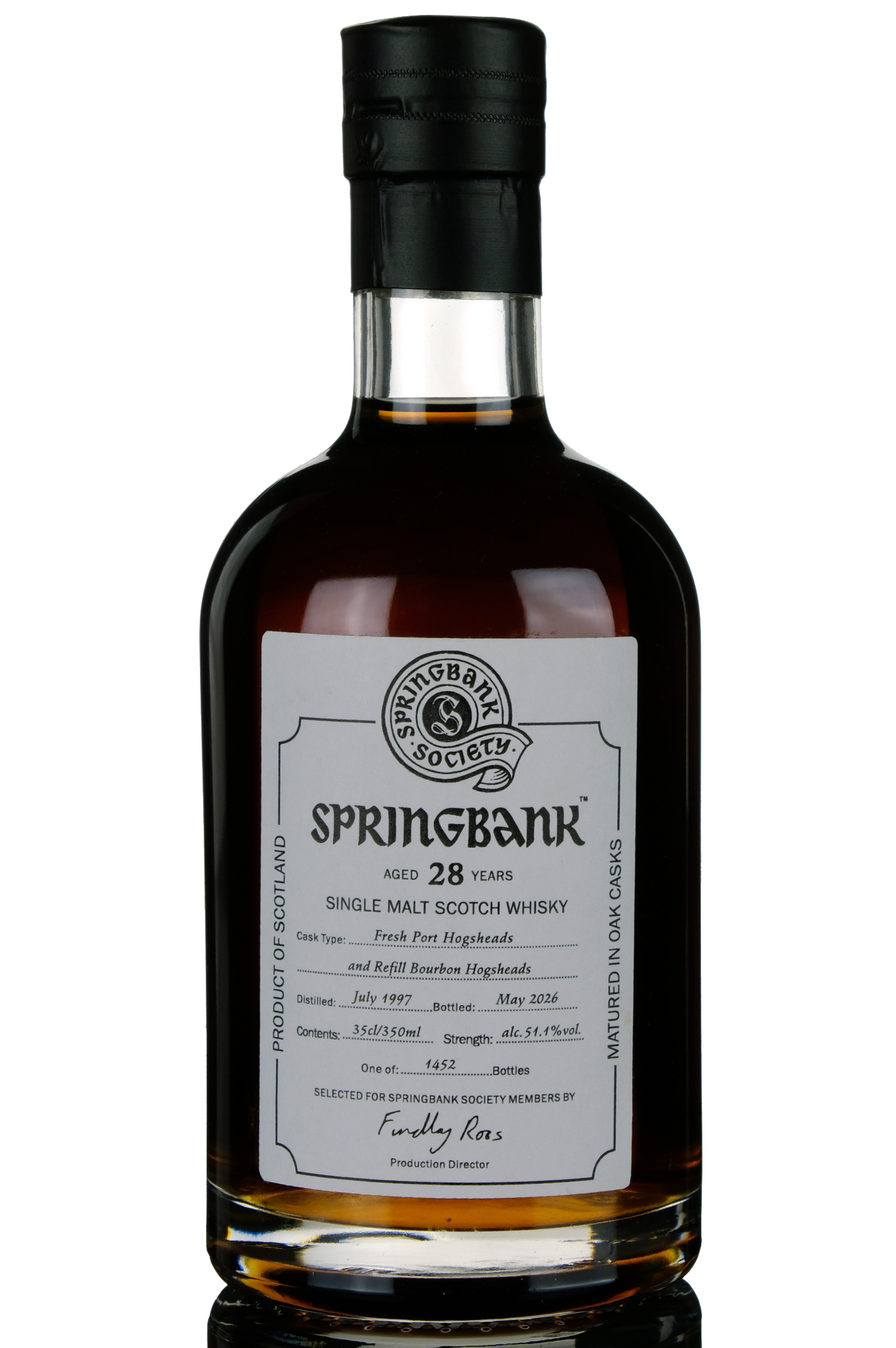 Springbank 19972026  28 Year Old  Society Exclusive  Half Bottle