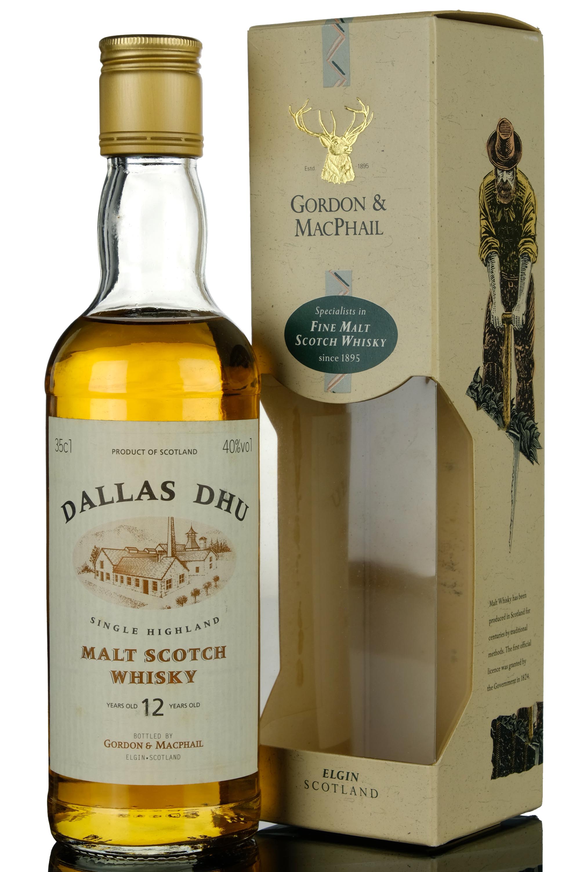 Dallas Dhu 12 Year Old, 1996, Gordon & MacPhail, 40% whisky bottle