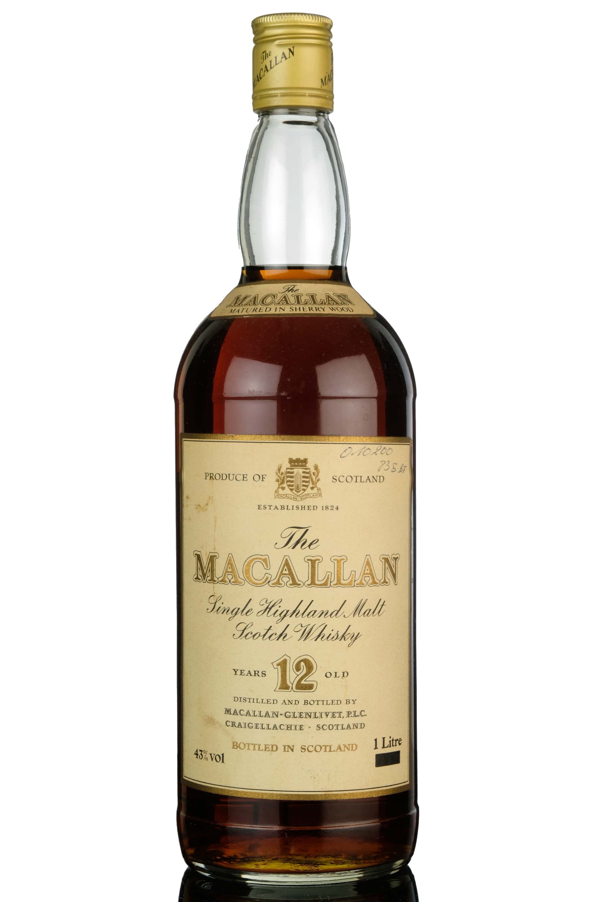 Macallan 12 Year Old - Sherry Cask - 1980s - 1 Litre