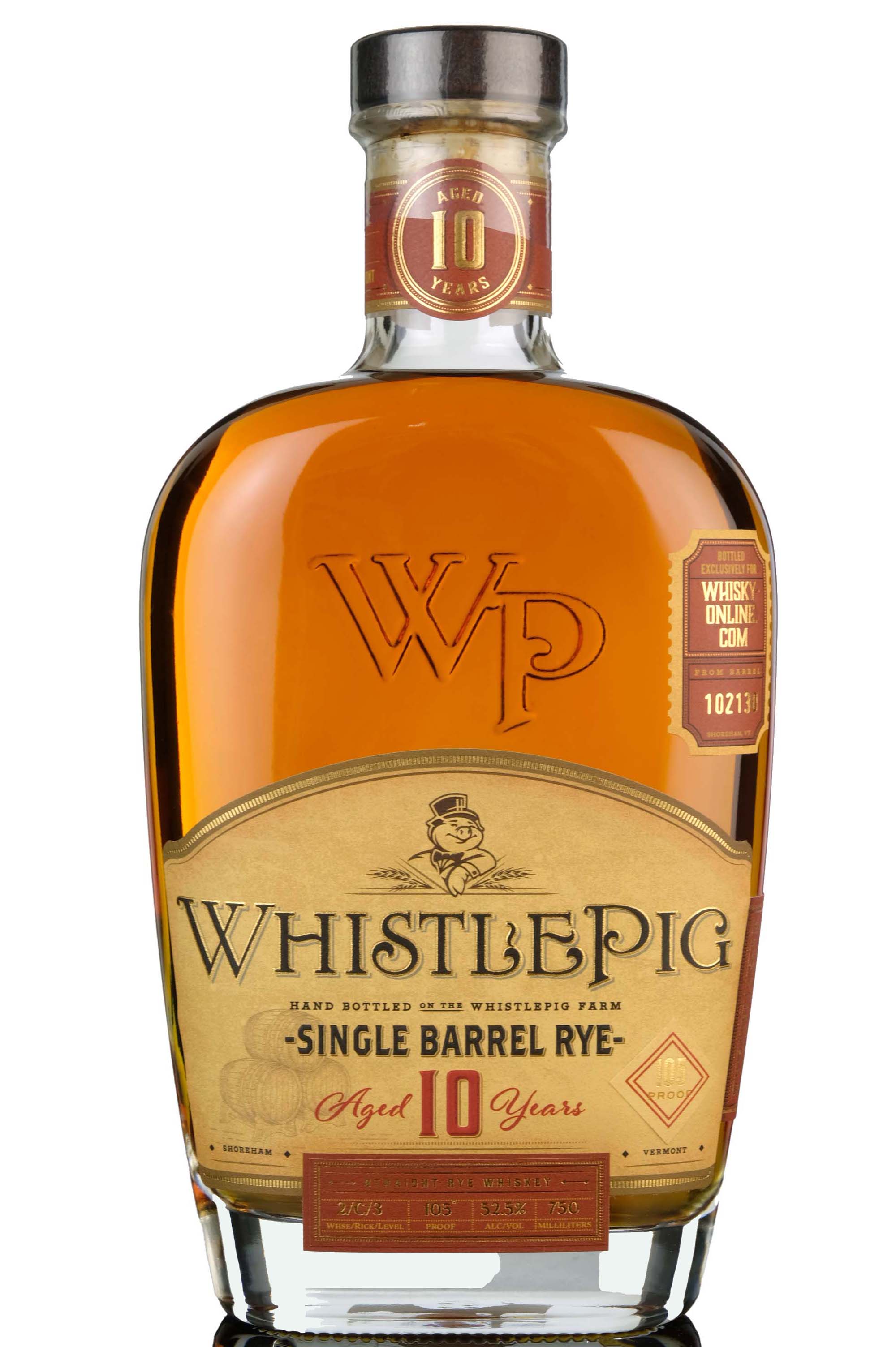 WhistlePig 10 Year Old - Single Barrel 102130 - 2020 Release - Whisky-Online Exclusive