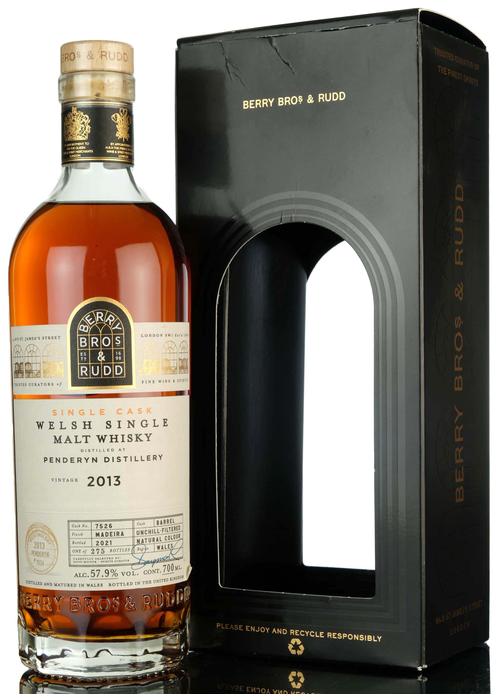 Penderyn 2013-2021 - Berry Bros & Rudd - Single Cask 7526