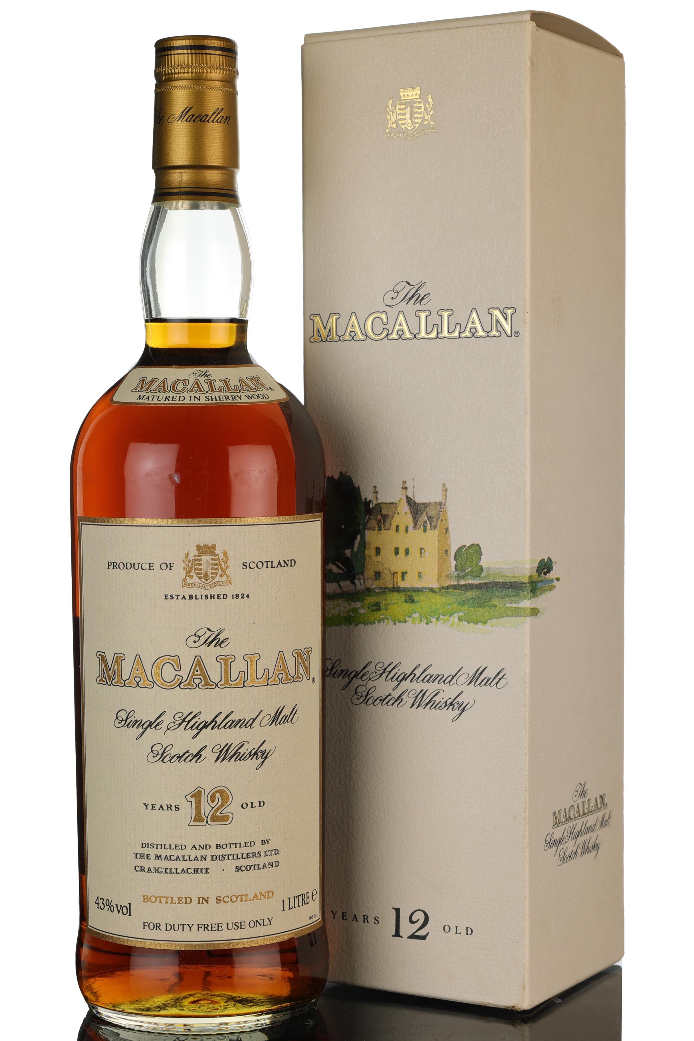 Macallan 12 Year Old - Sherry Cask - 1990s - 1 Litre