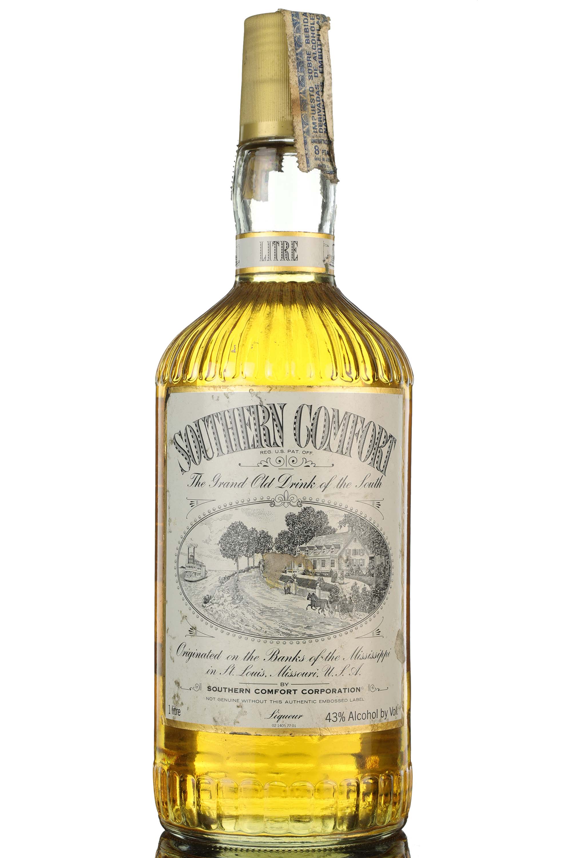 Southern Comfort Whiskey Liqueur - 1980s - 1 Litre