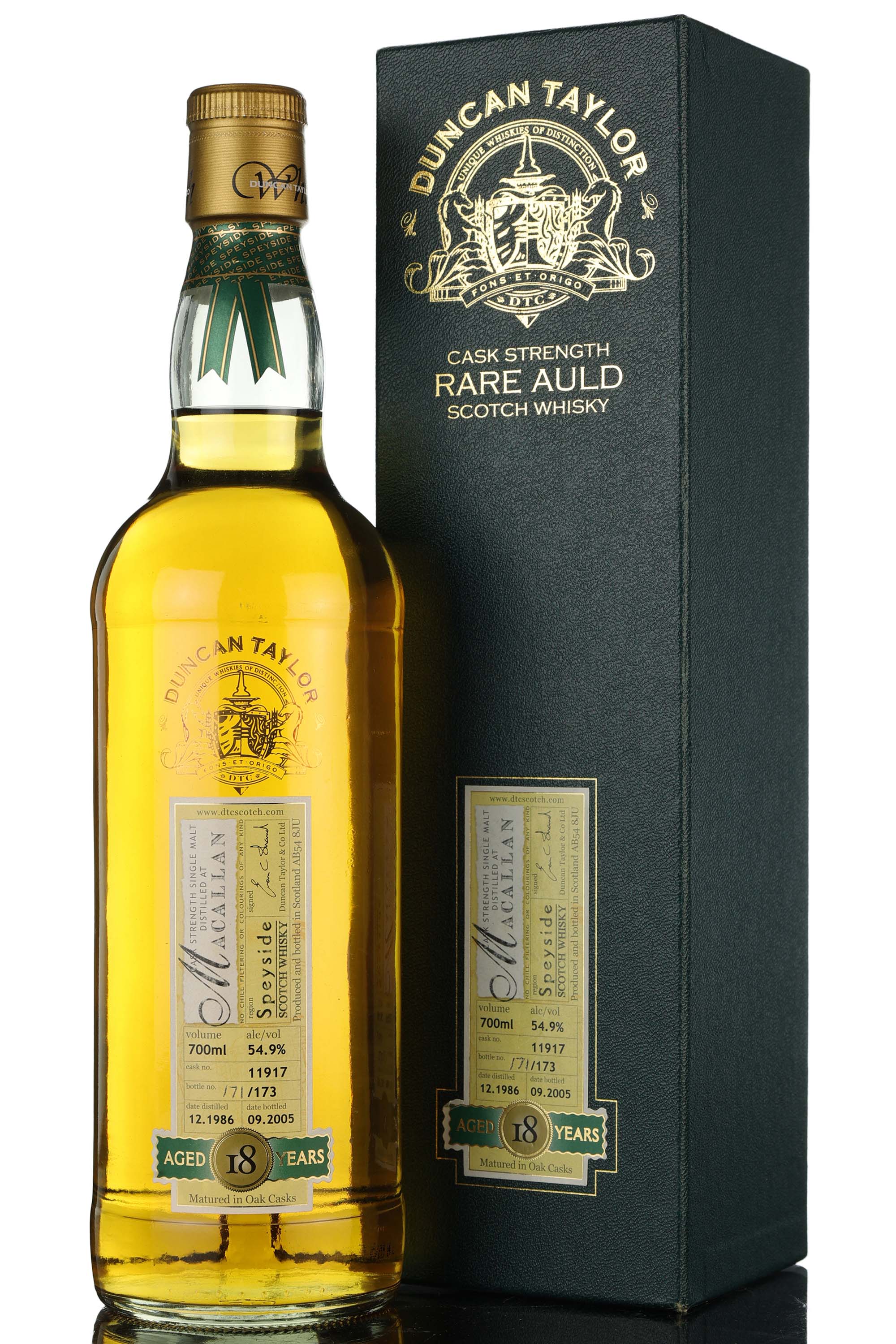 Macallan 1986-2005 - 18 Year Old - Duncan Taylor - Rare Auld - Single Cask 11917