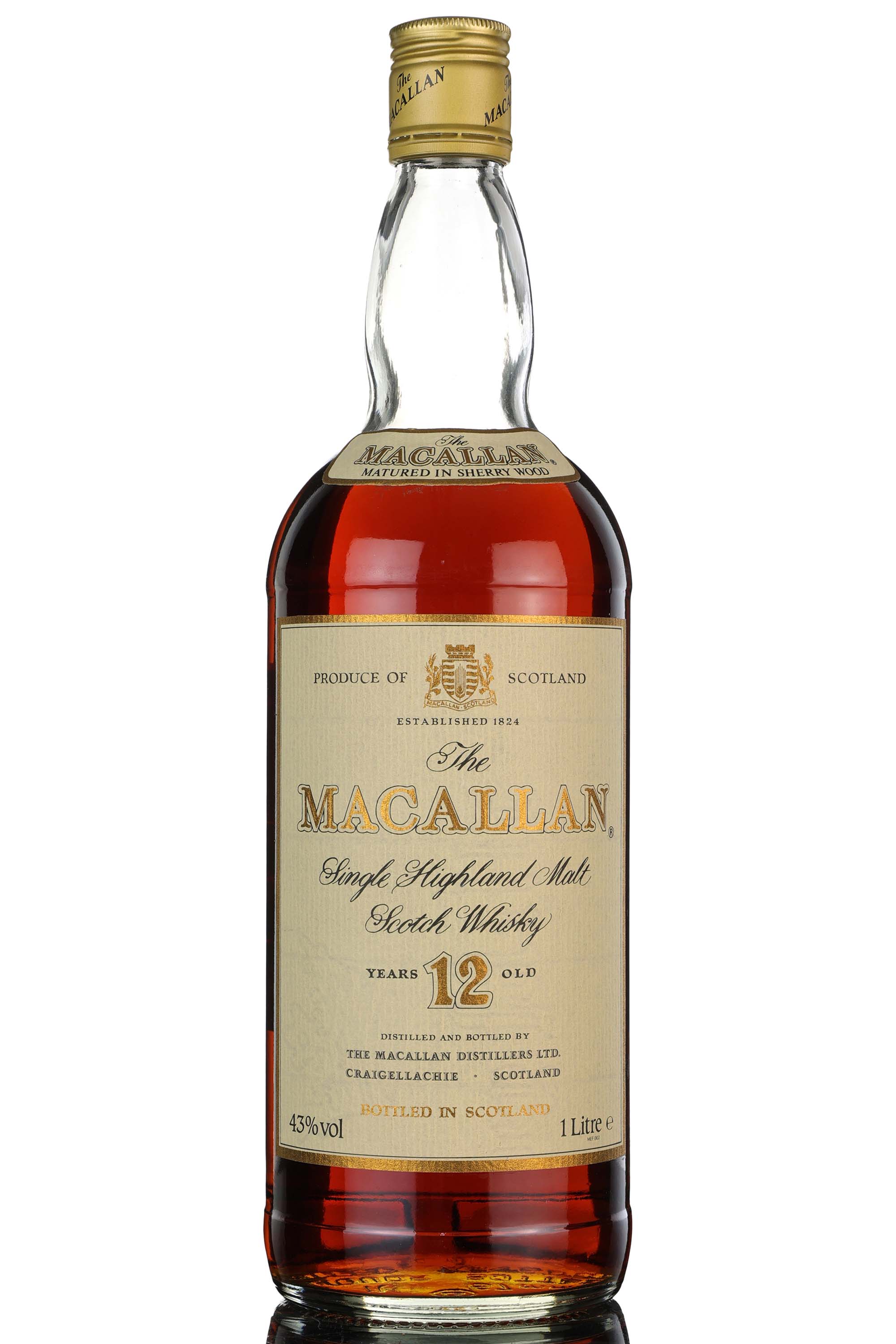 Macallan 12 Year Old - Sherry Cask - 1980s - 1 Litre