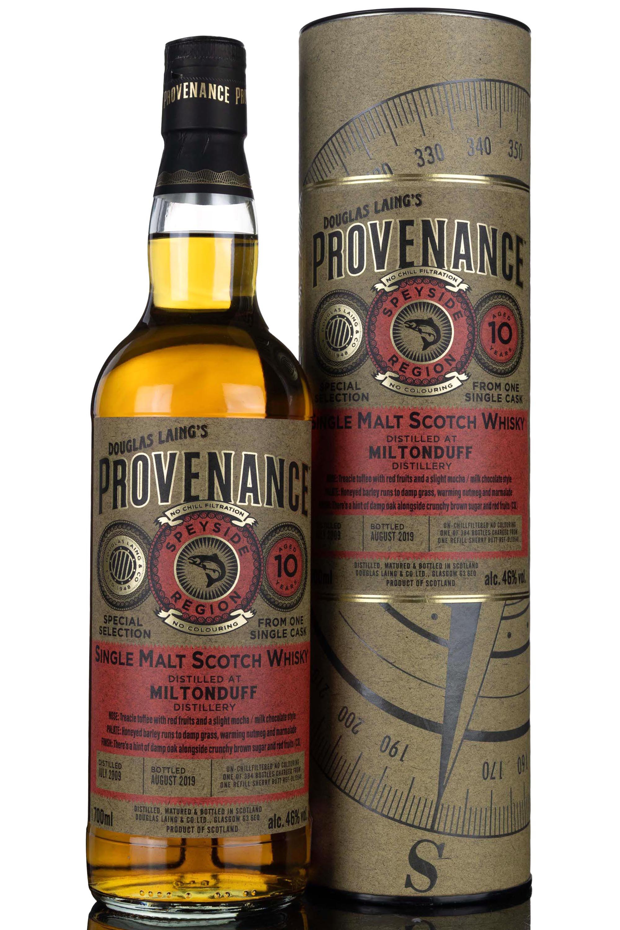 Miltonduff 2009-2019 - 10 Year Old - Douglas Laing - Provenance - Single Cask 13541