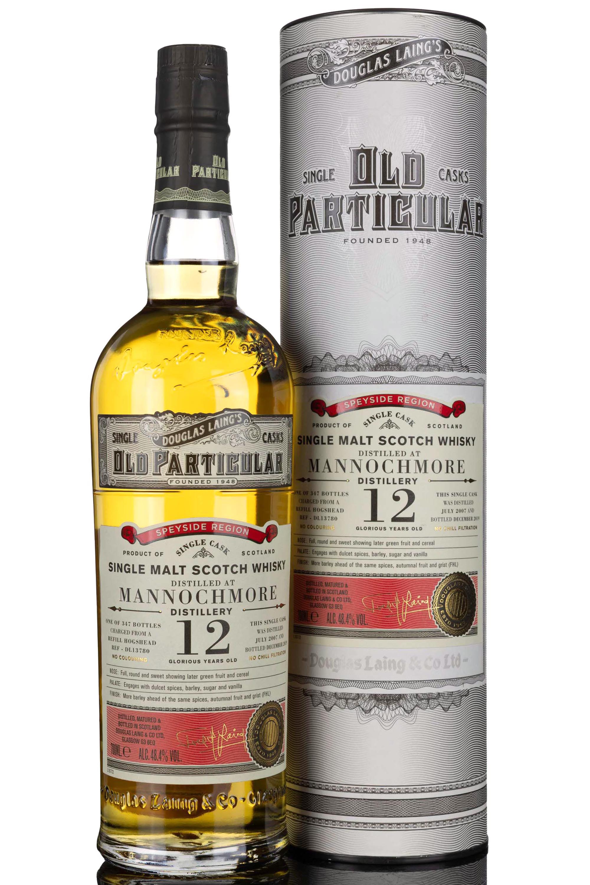 Mannochmore 2007-2019 - 12 Year Old - Douglas Laing - Old Particular - Single Cask 13780