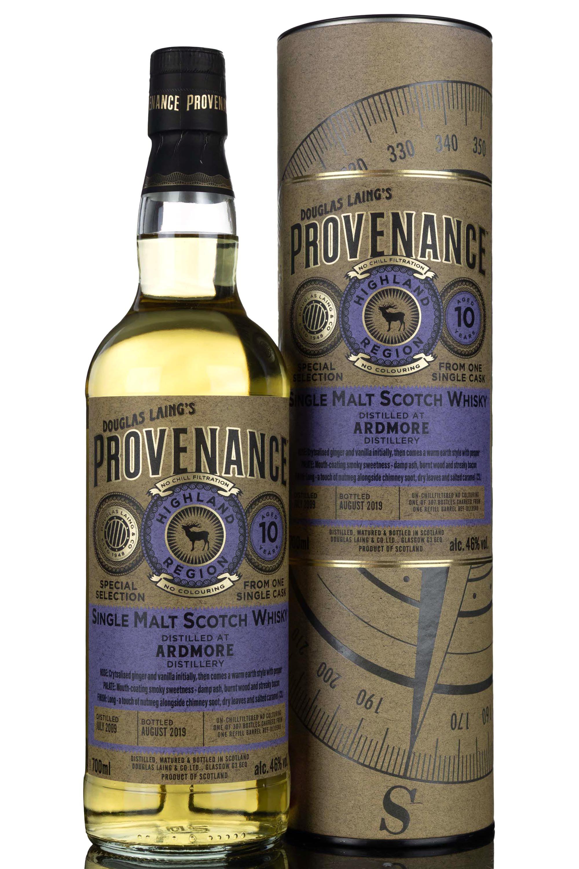 Ardmore 2009-2019 - 10 Year Old - Douglas Laing - Provenance - Single Cask 13540