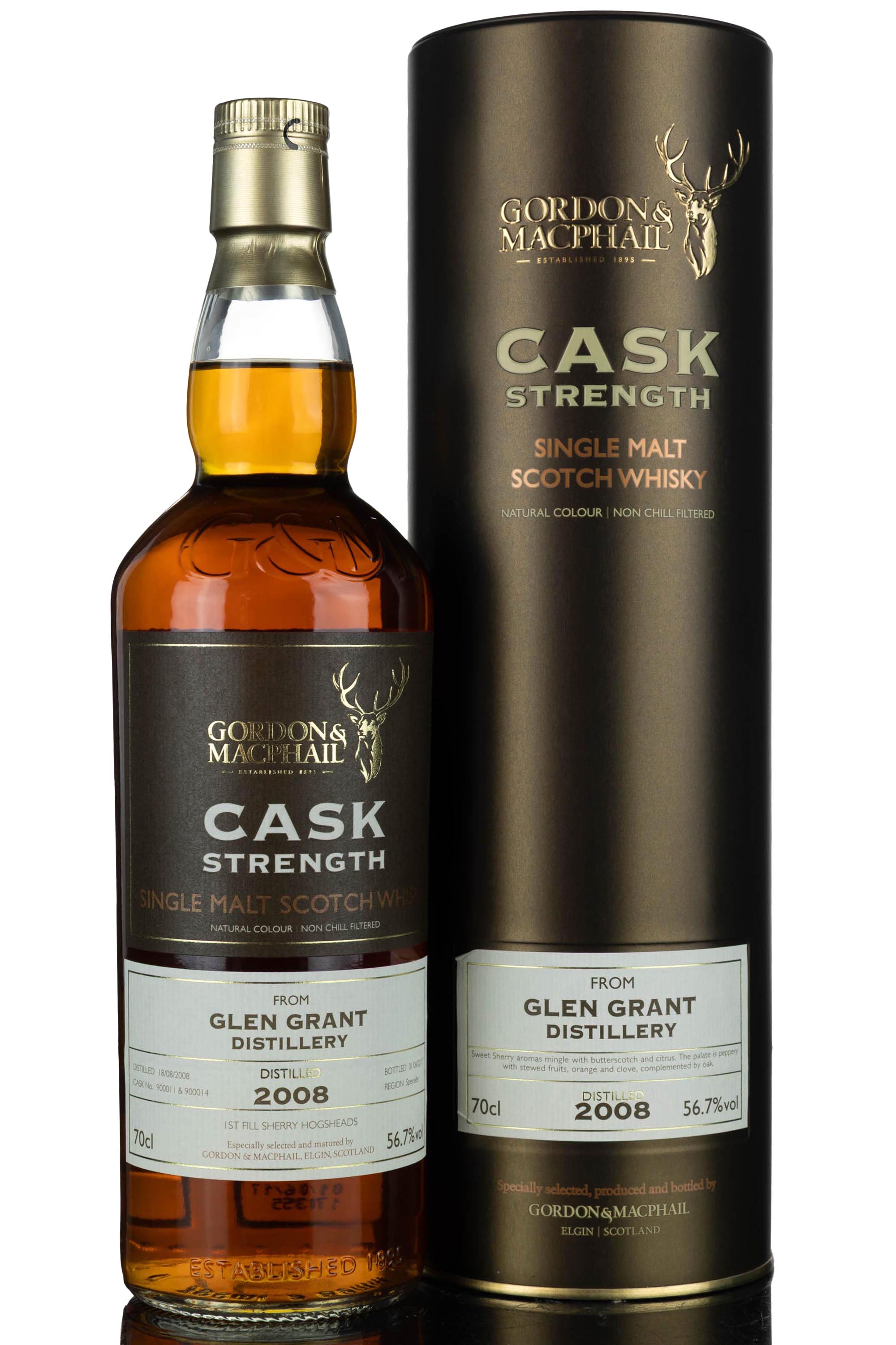 Glen Grant 2008-2017 - Gordon & MacPhail Cask Strength - Cask 900011-900014