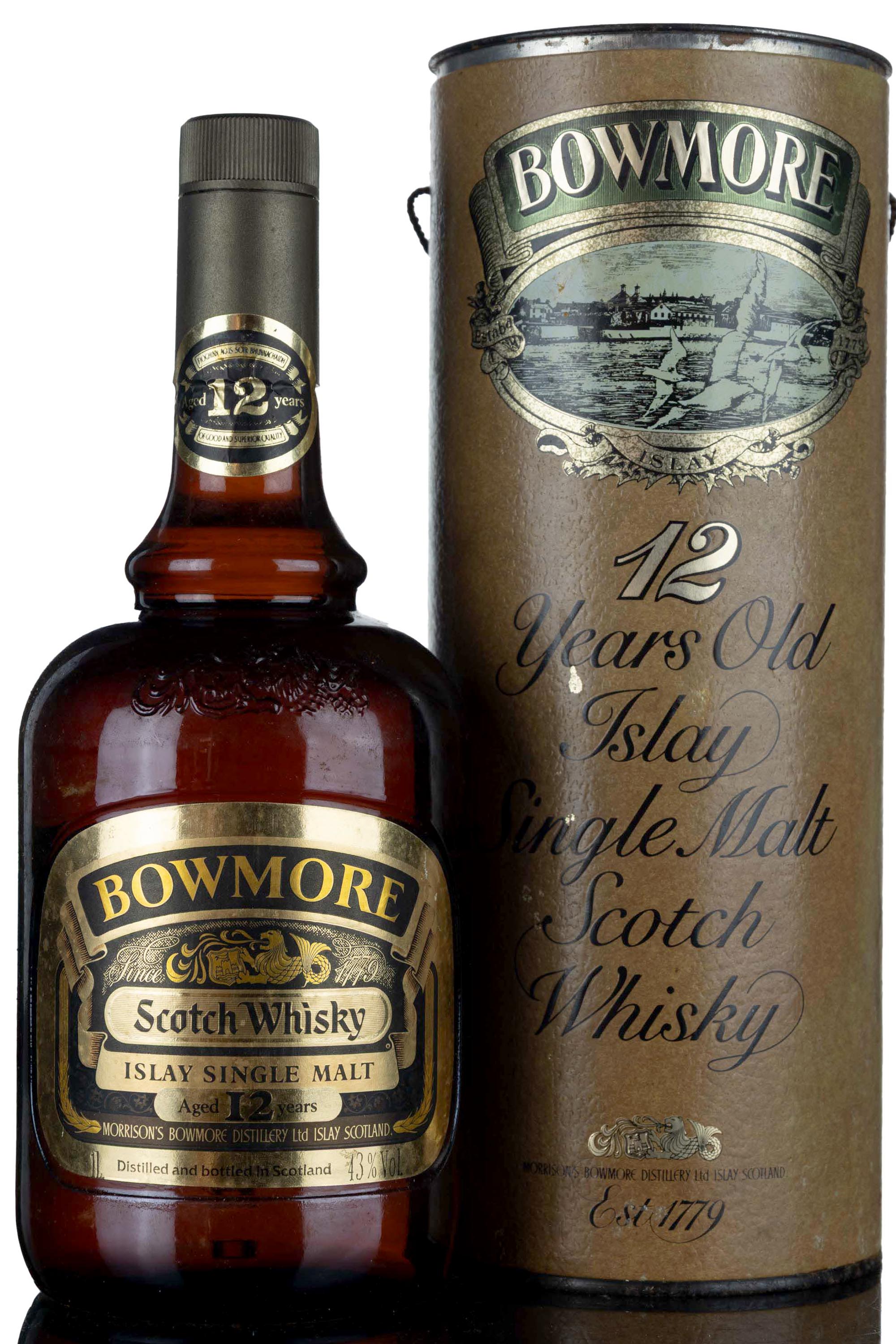 Bowmore 12 Year Old Dumpy - 1980s - 1 Litre