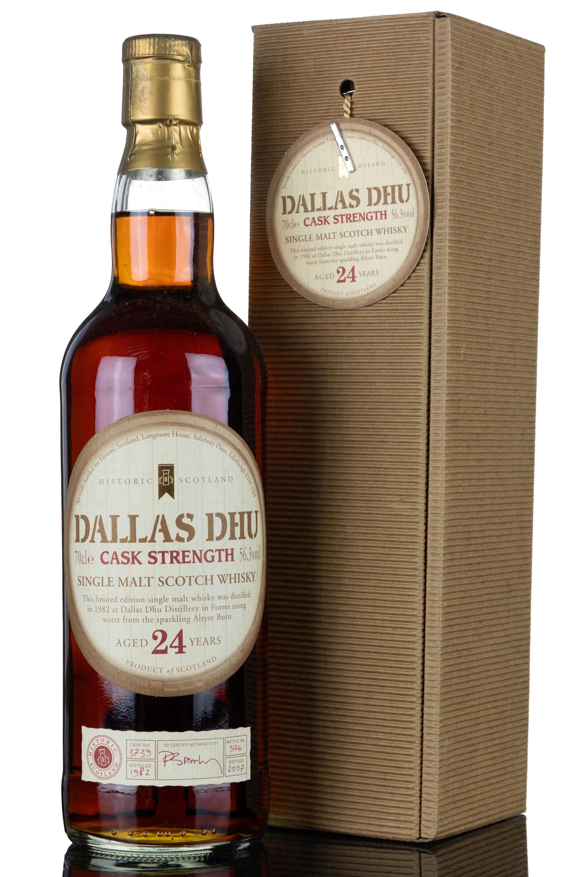 Dallas Dhu 1982-2007 - 24 Year Old - Historic Scotland - Single Cask 3739