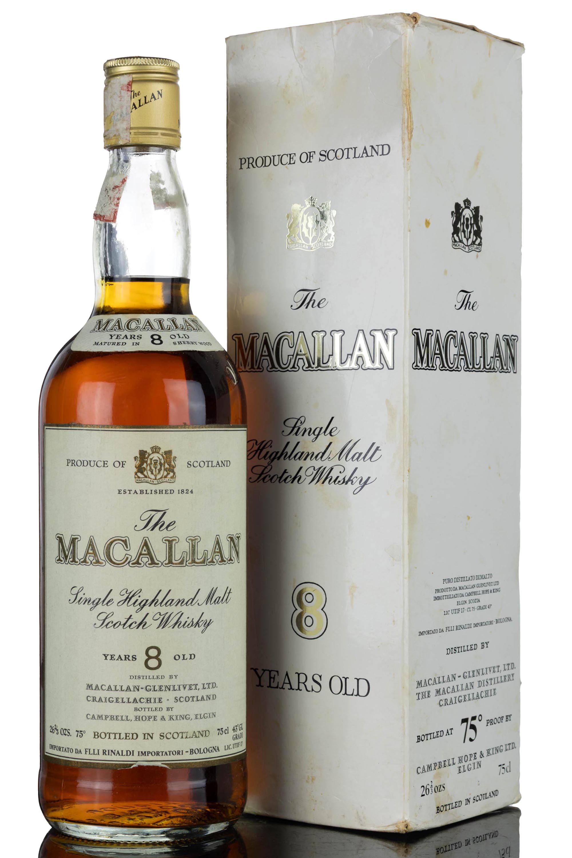Macallan 8 Year Old - Sherry Cask - Campbell Hope & King - 1970s - Rinaldi