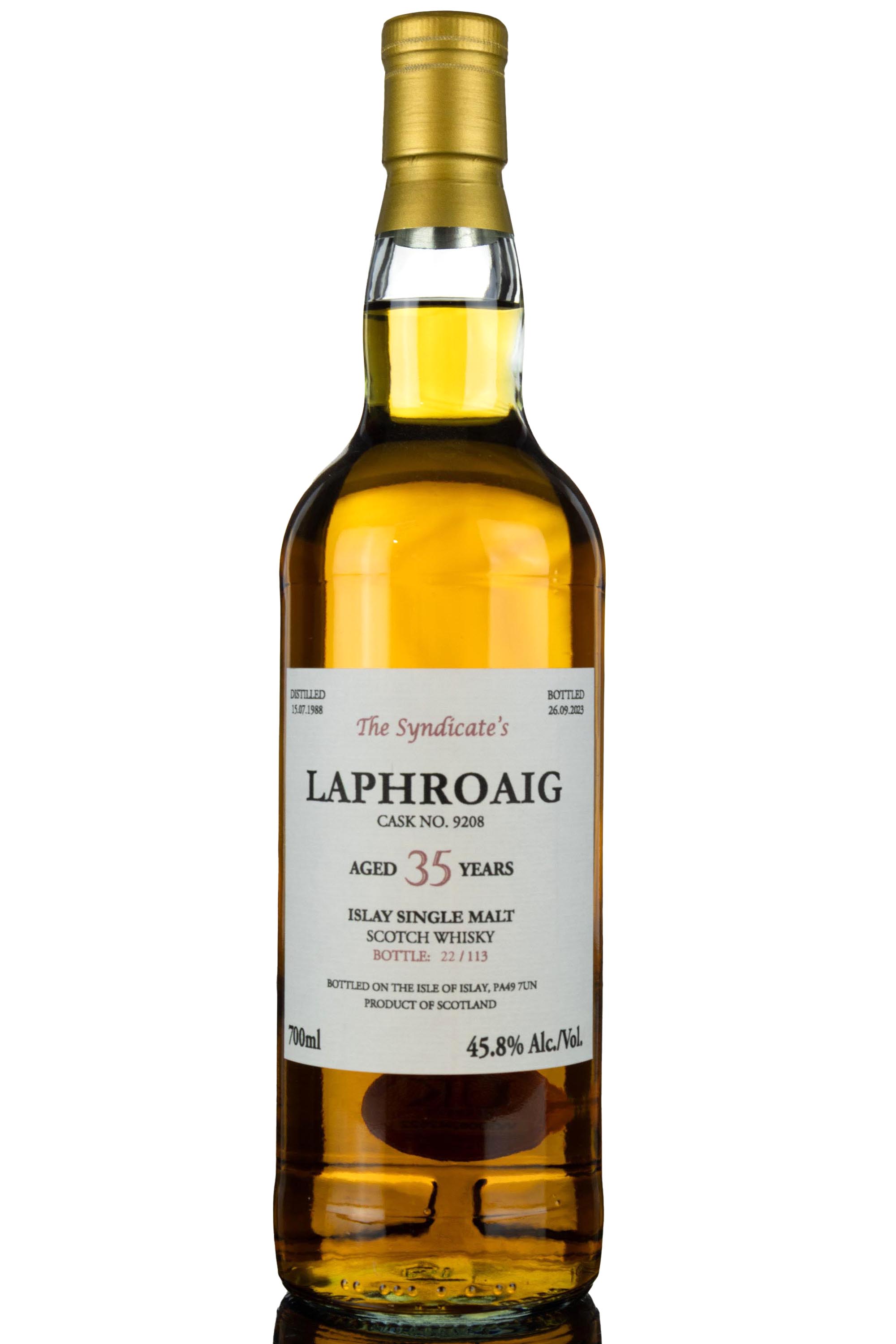 Laphroaig 1988-2023 - 35 Year Old - The Syndicates - Single Cask 9208