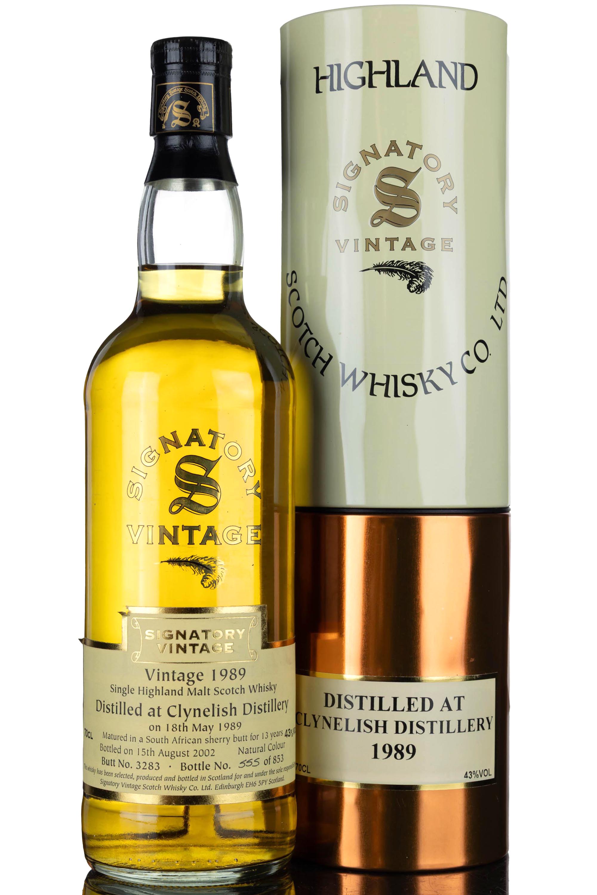Clynelish 1989-2002 - 13 Year Old - Signatory Vintage - Single Cask 3283