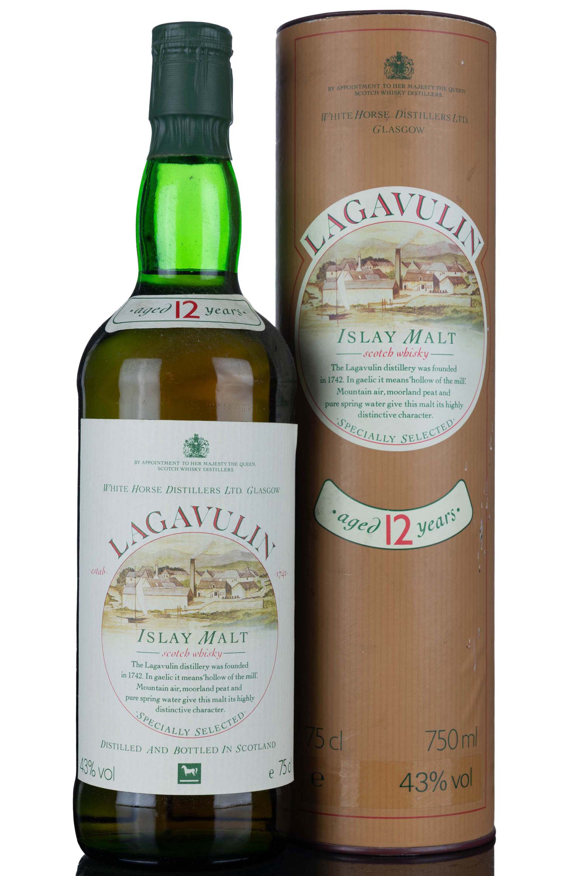 Lagavulin 12 Year Old - White Horse - 1980s