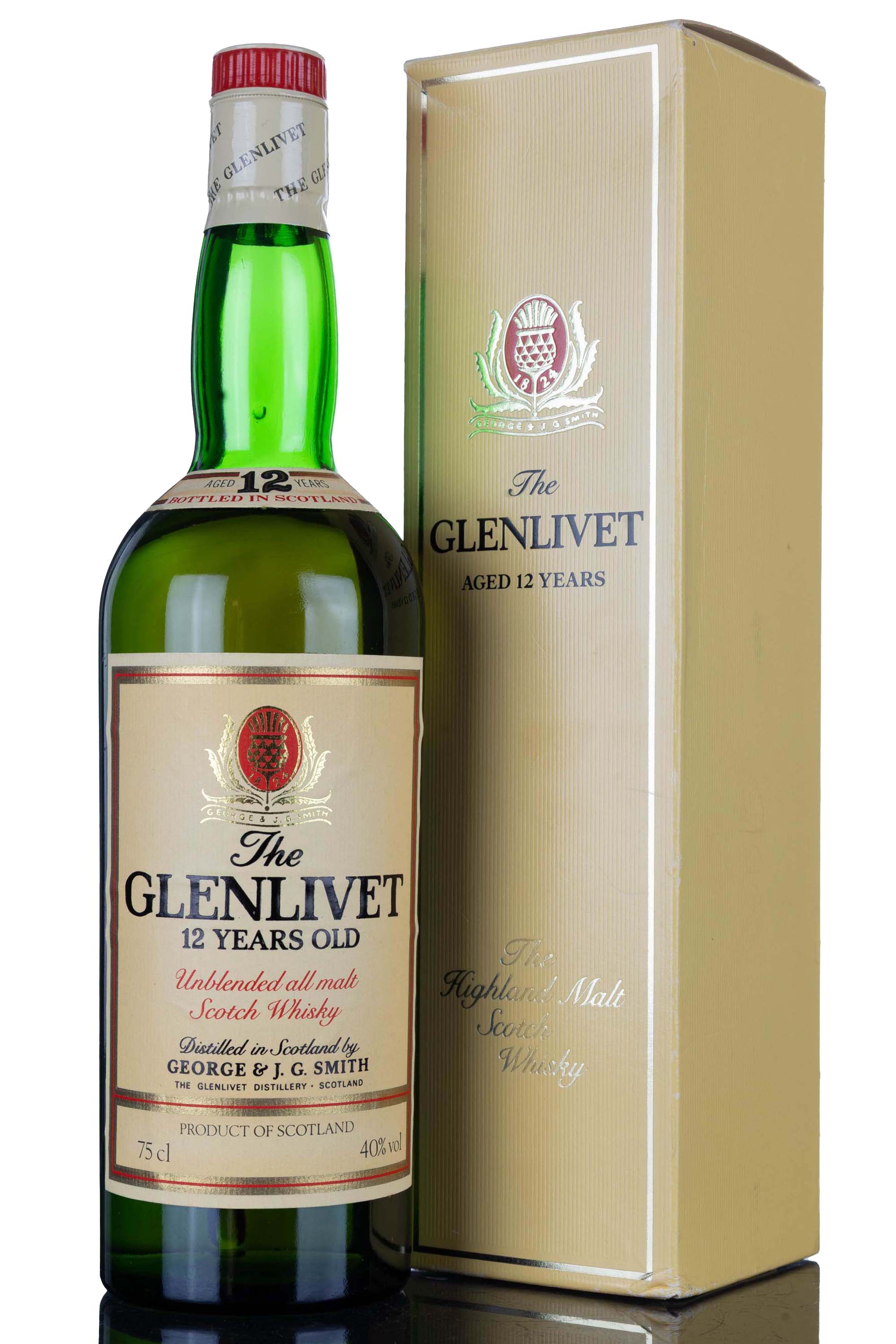 Glenlivet 12 Year Old - Unblended All Malt - 1970s