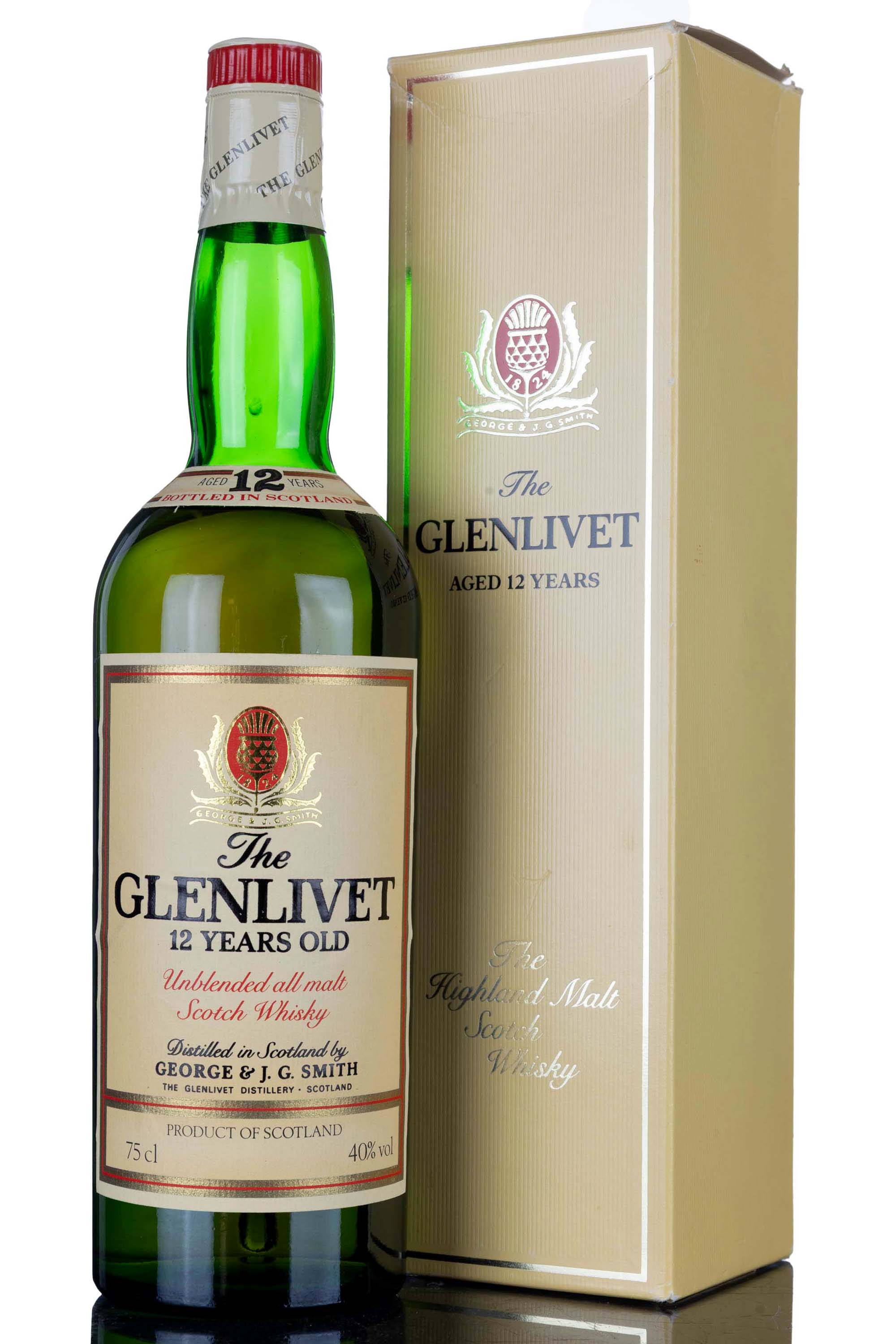 Glenlivet 12 Year Old - Unblended All Malt - 1970s