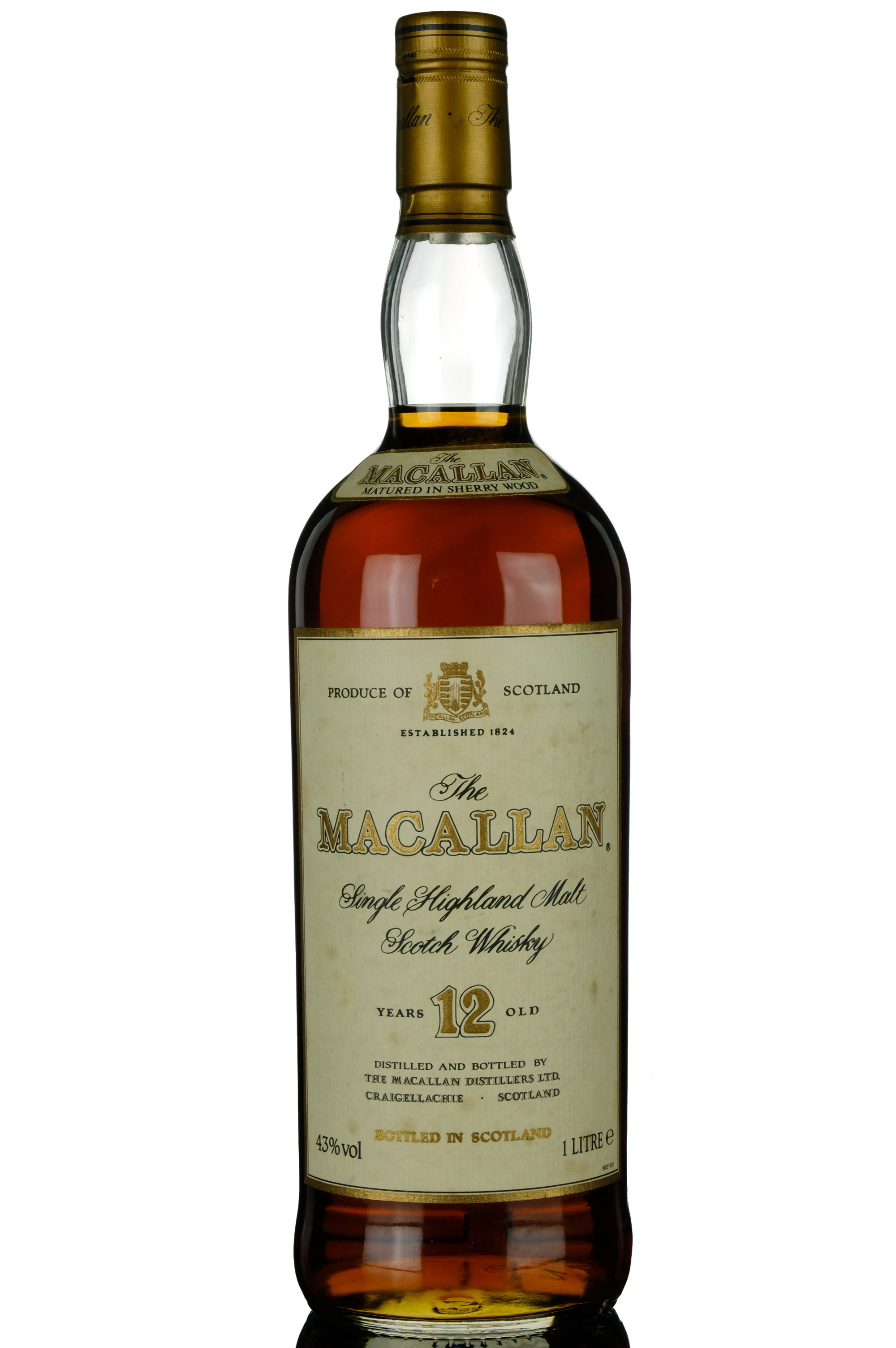 Macallan 12 Year Old - Sherry Cask - 1990s - 1 Litre