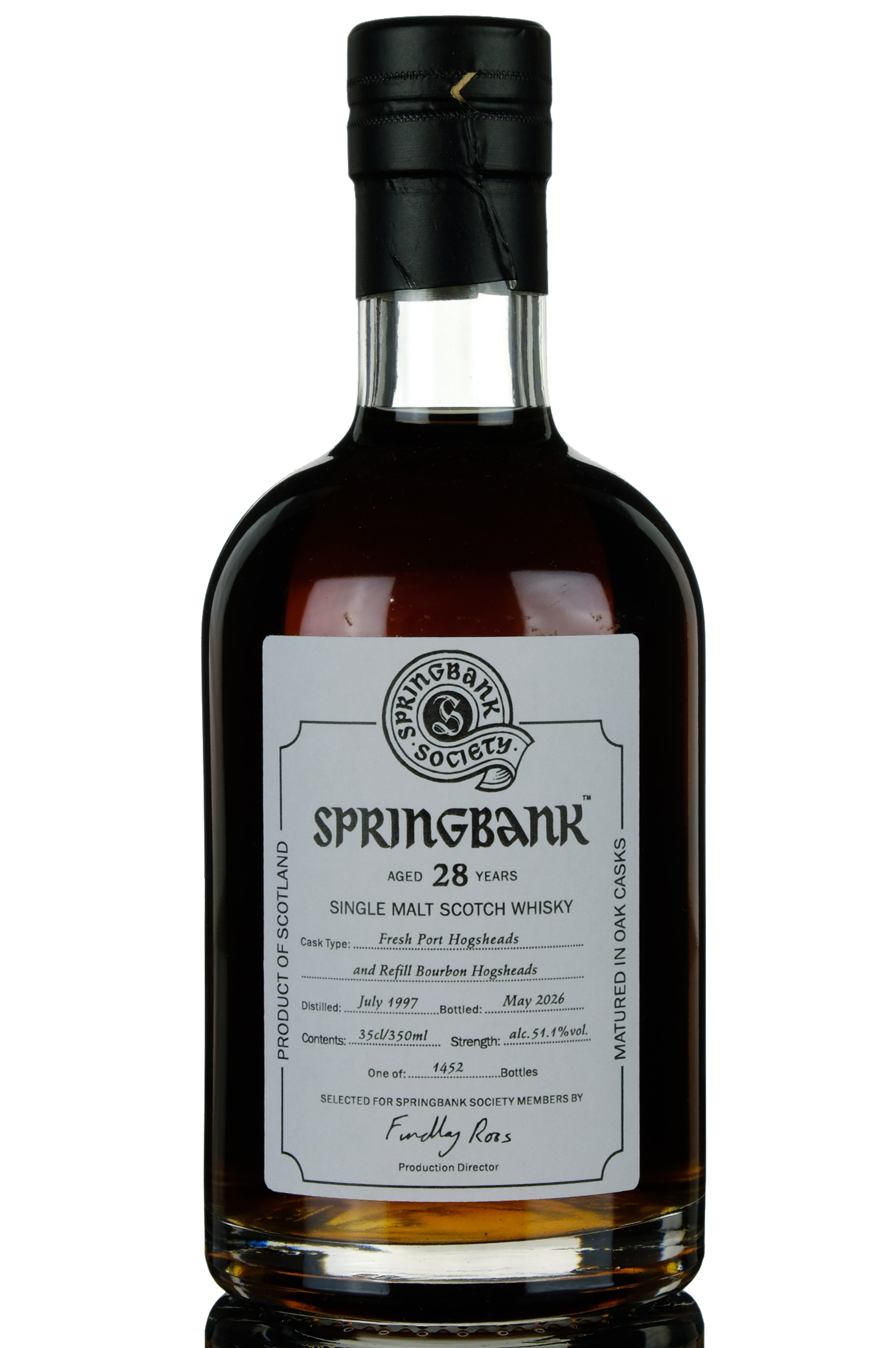 Springbank 19972026 28 Society Exclusive Half Bottle