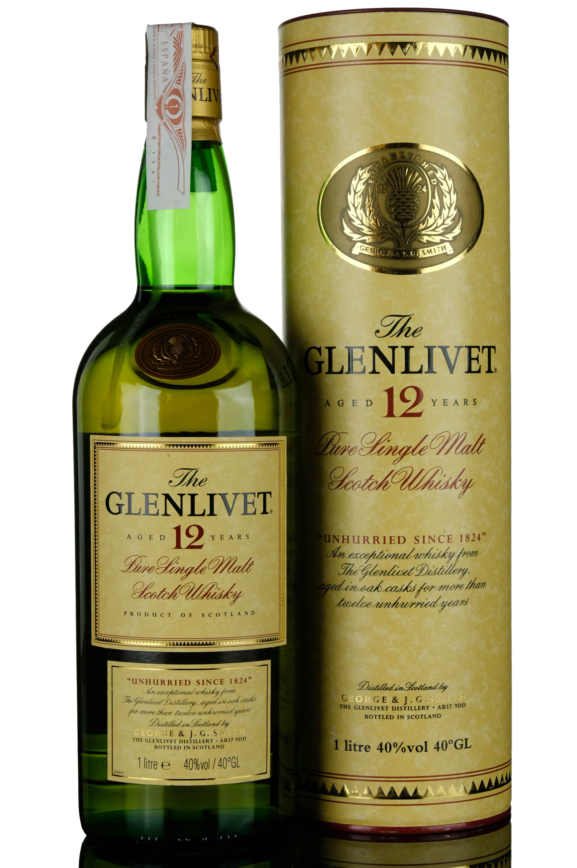 Glenlivet 12 Year Old - Late 1990s - 1 Litre