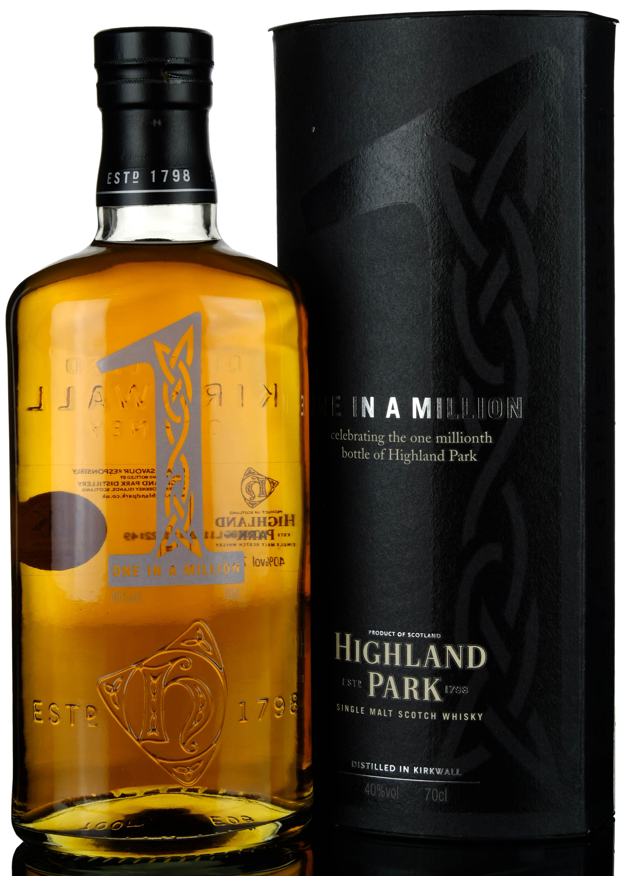 Highland Park One In A Million 12 Year Old, Sherry Cask, 2007, 40% whisky bottle