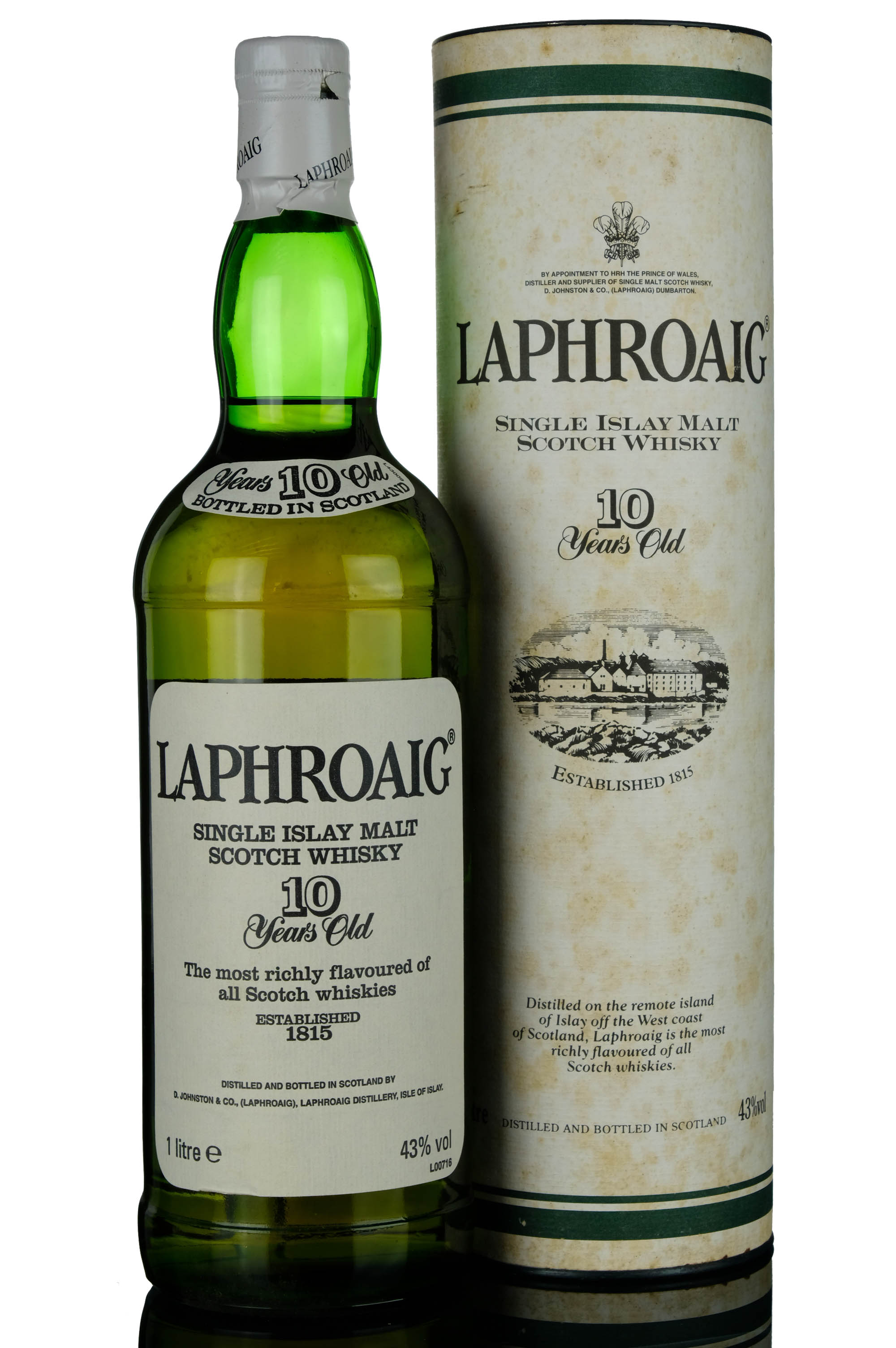 Laphroaig 10 Year Old - Late 1990s - 1 Litre