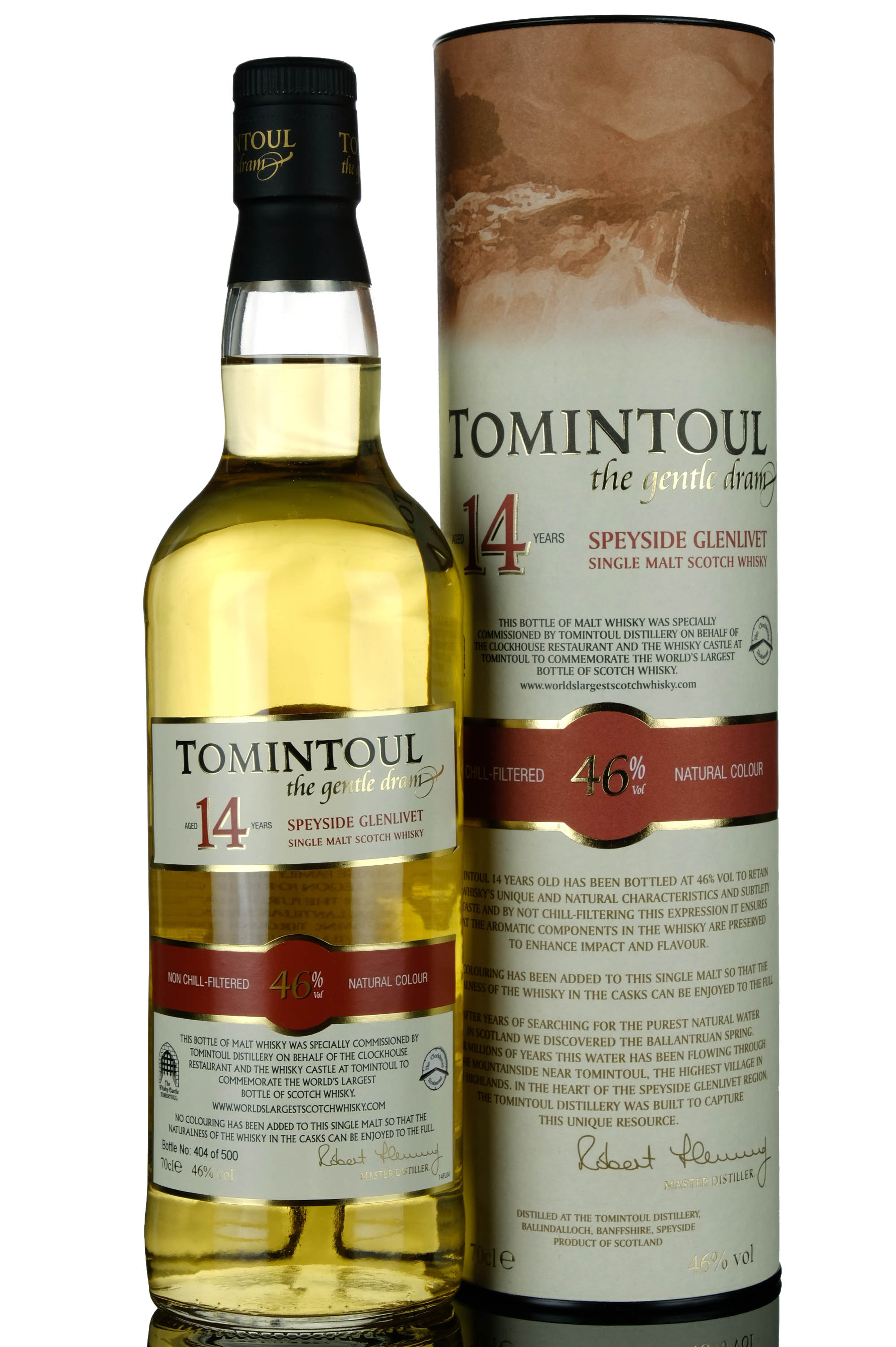 Tomintoul 14 Guinness World Record Replica Of The 1053 Litre Bottle