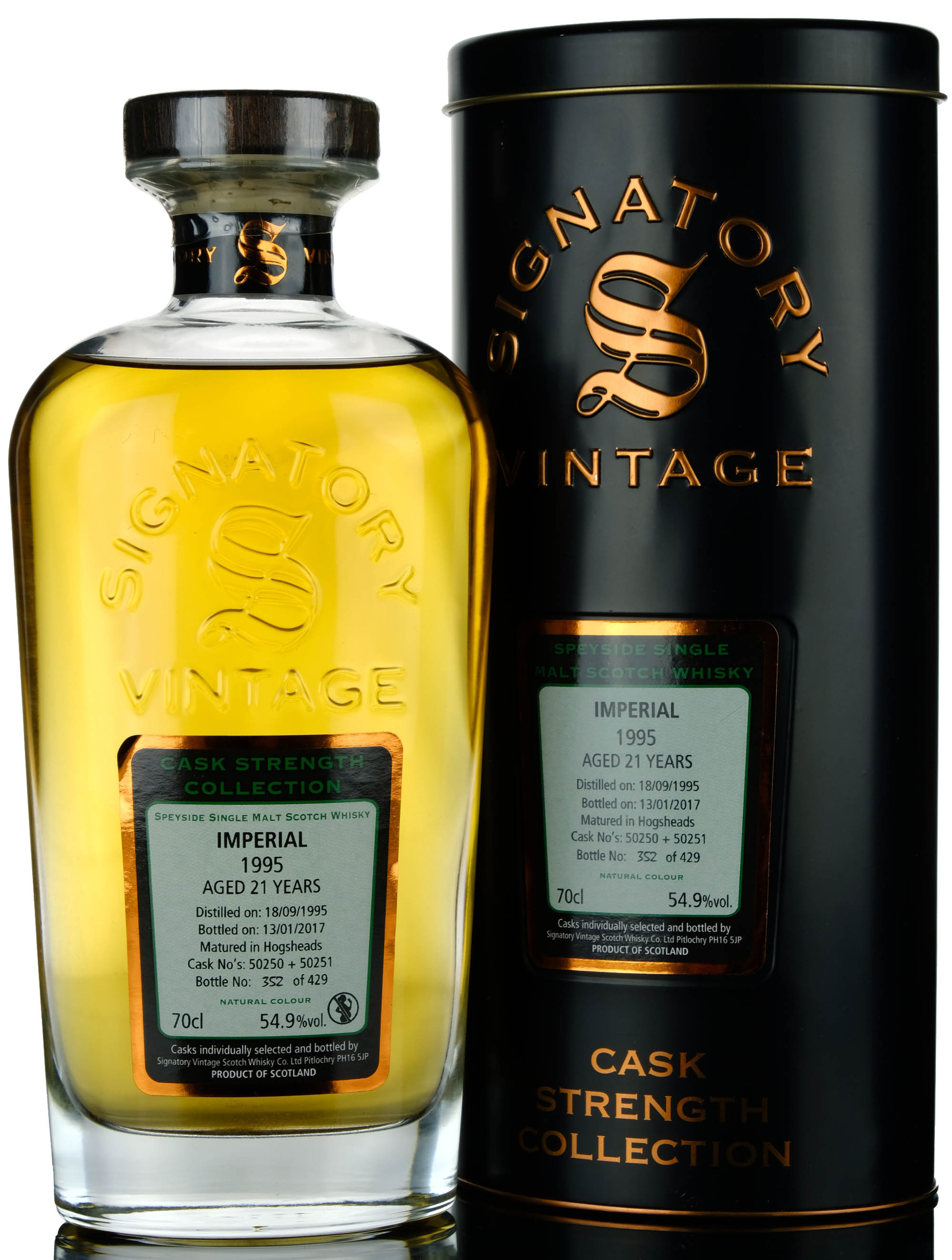 Imperial 1995-2017 - 21 Year Old - Signatory Vintage - Cask Strength Collection - Cask 502