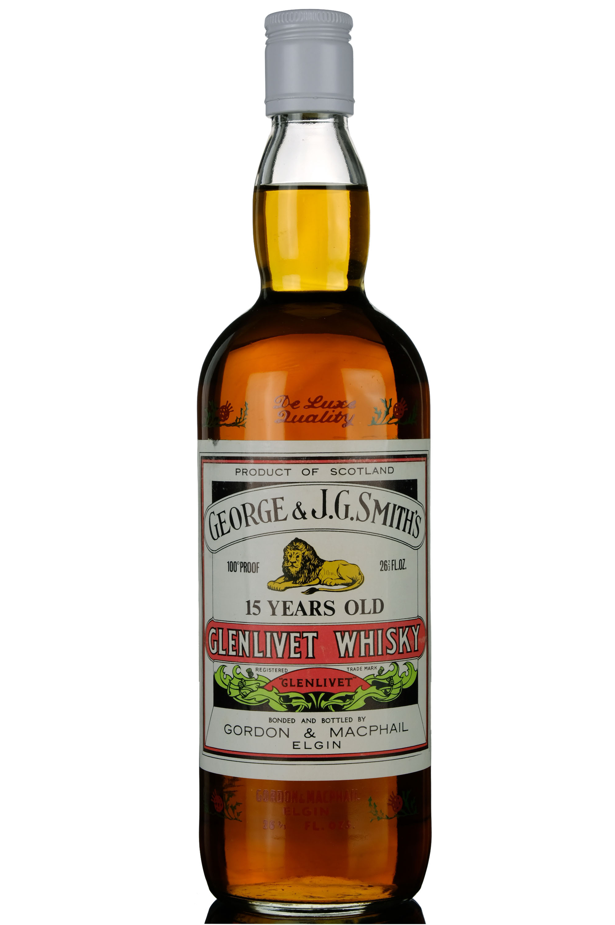 Glenlivet 15 Year Old - Gordon & MacPhail - 100 Proof - Early 1970s