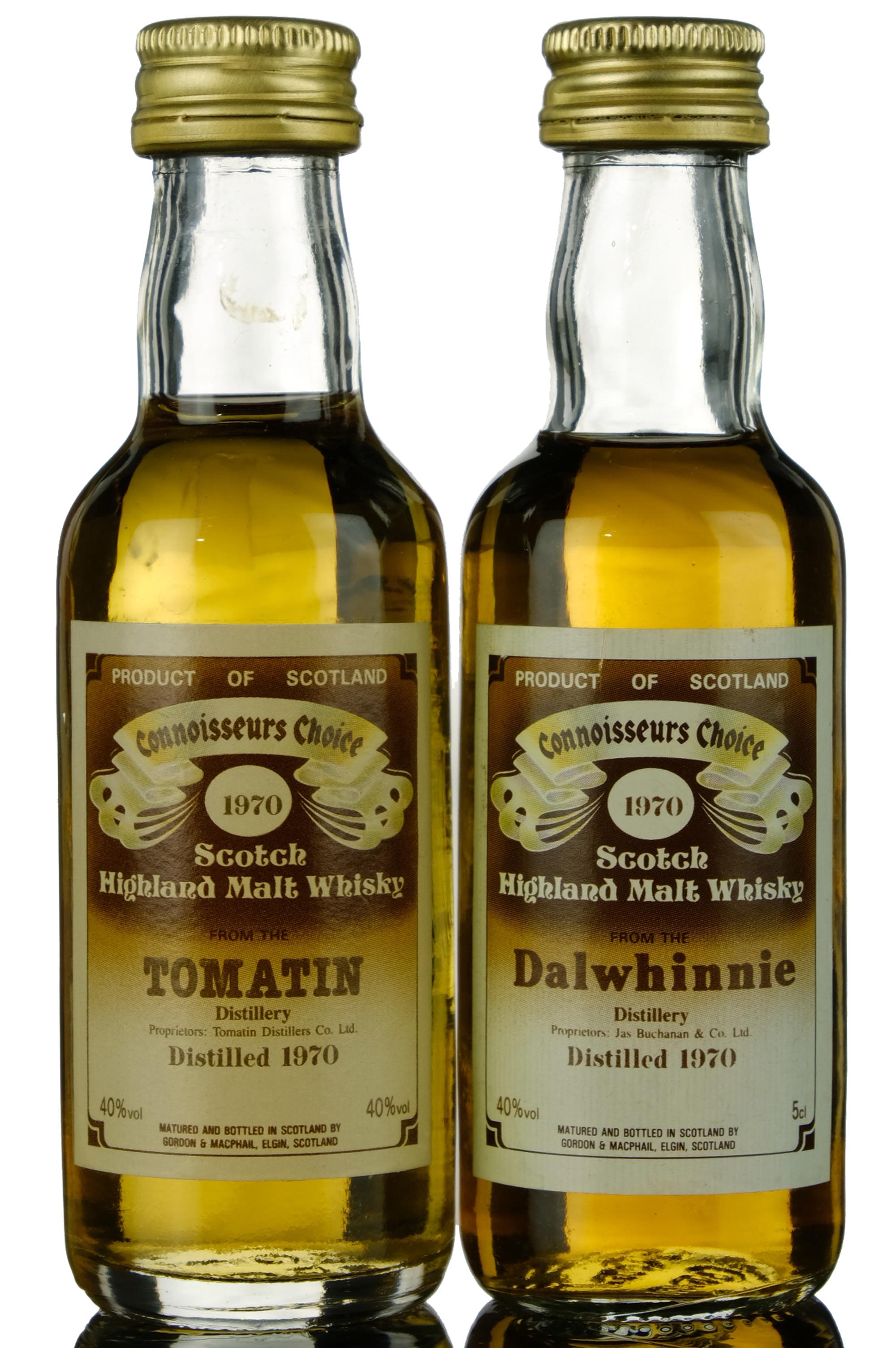 2 X Gordon Macphail Connoisseurs Choice Miniatures