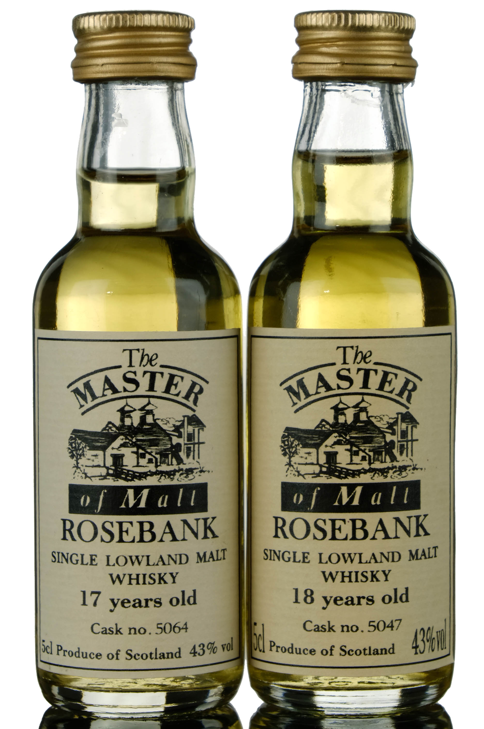 2 X Master Of Malt Miniatures