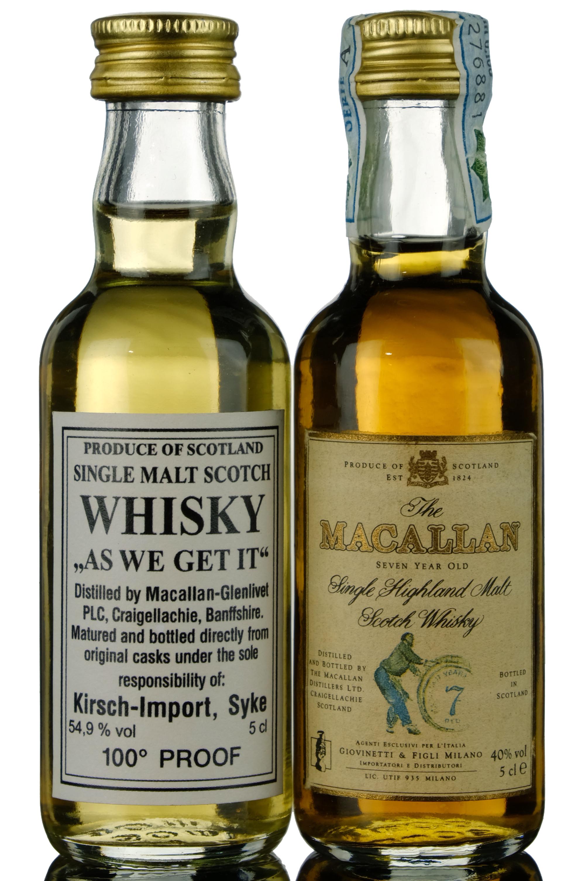 2 X Macallan Miniatures