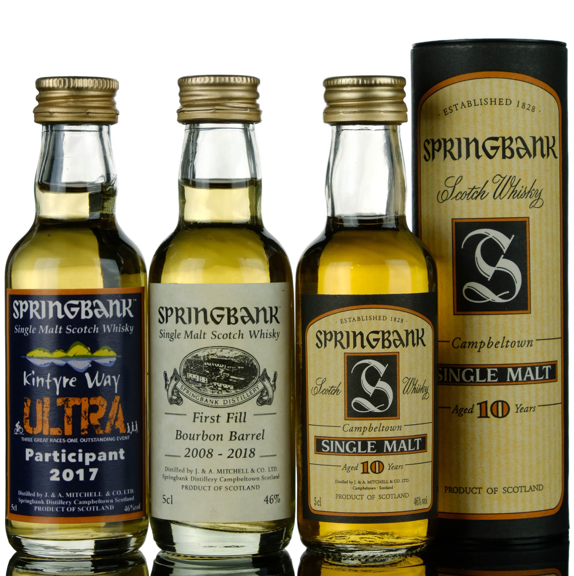3 X Springbank Miniatures