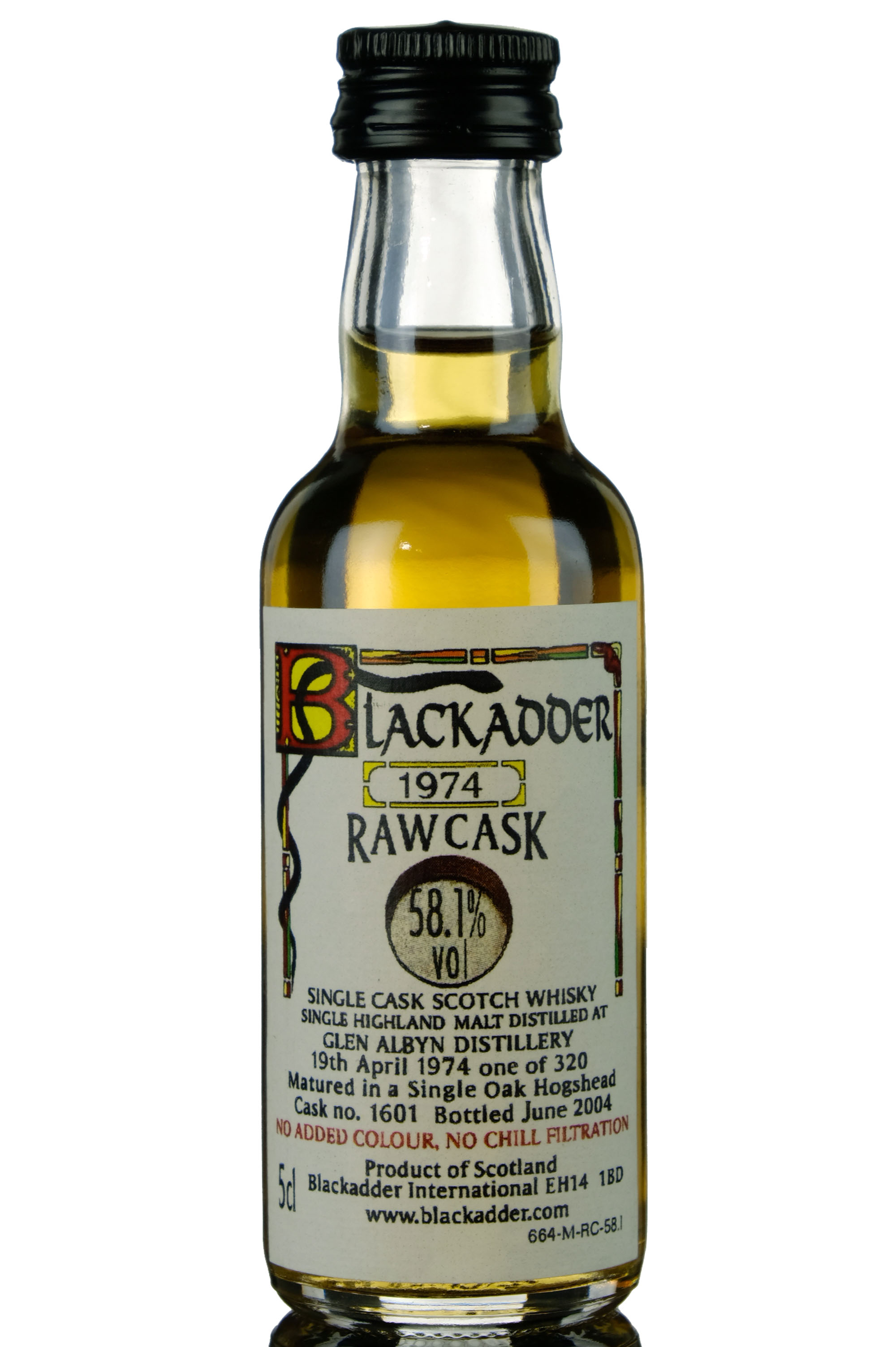 Glen Albyn 19742004 Blackadder Raw Cask Single Cask 1601 Miniature