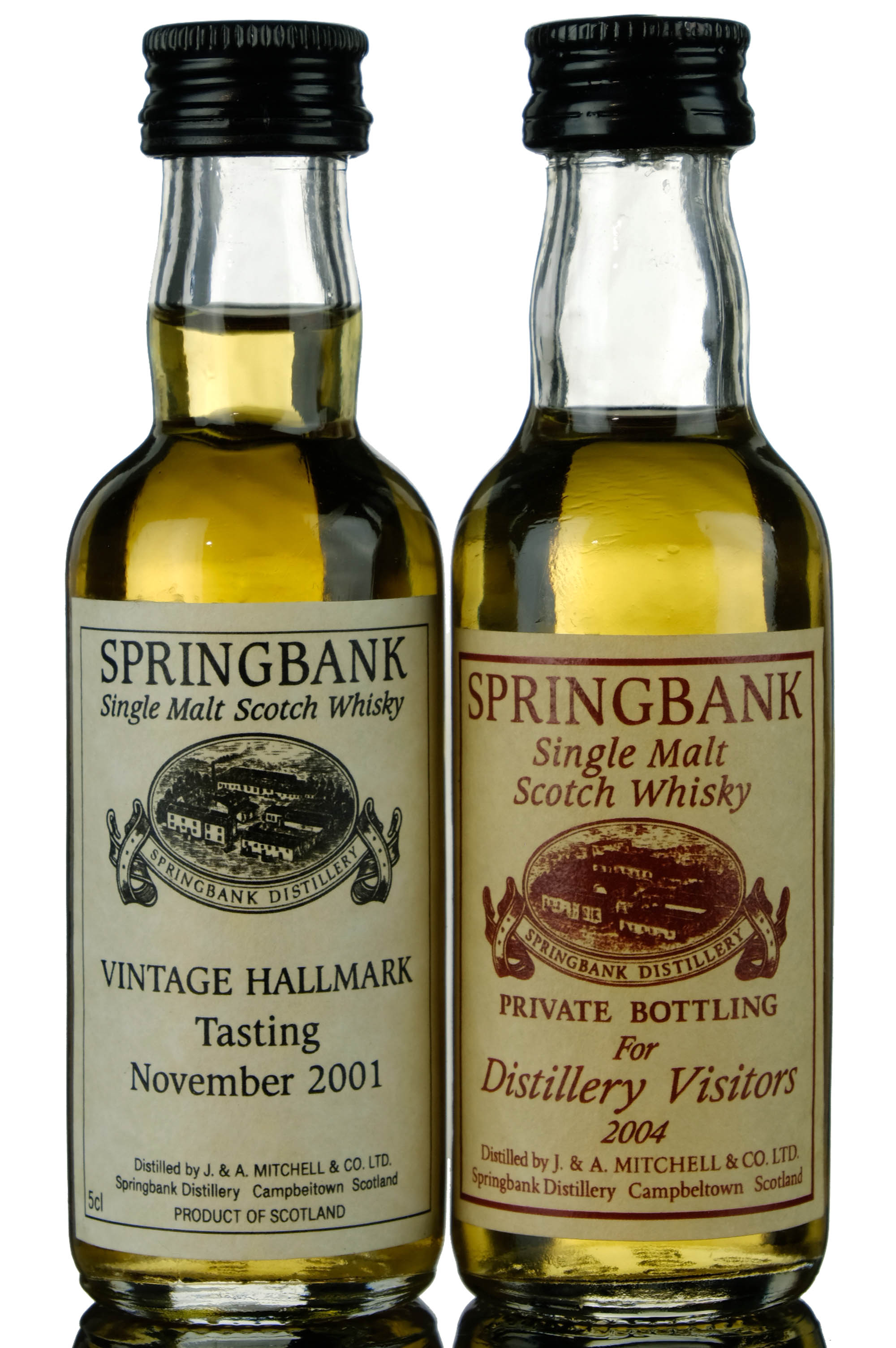 2 X Springbank Miniatures