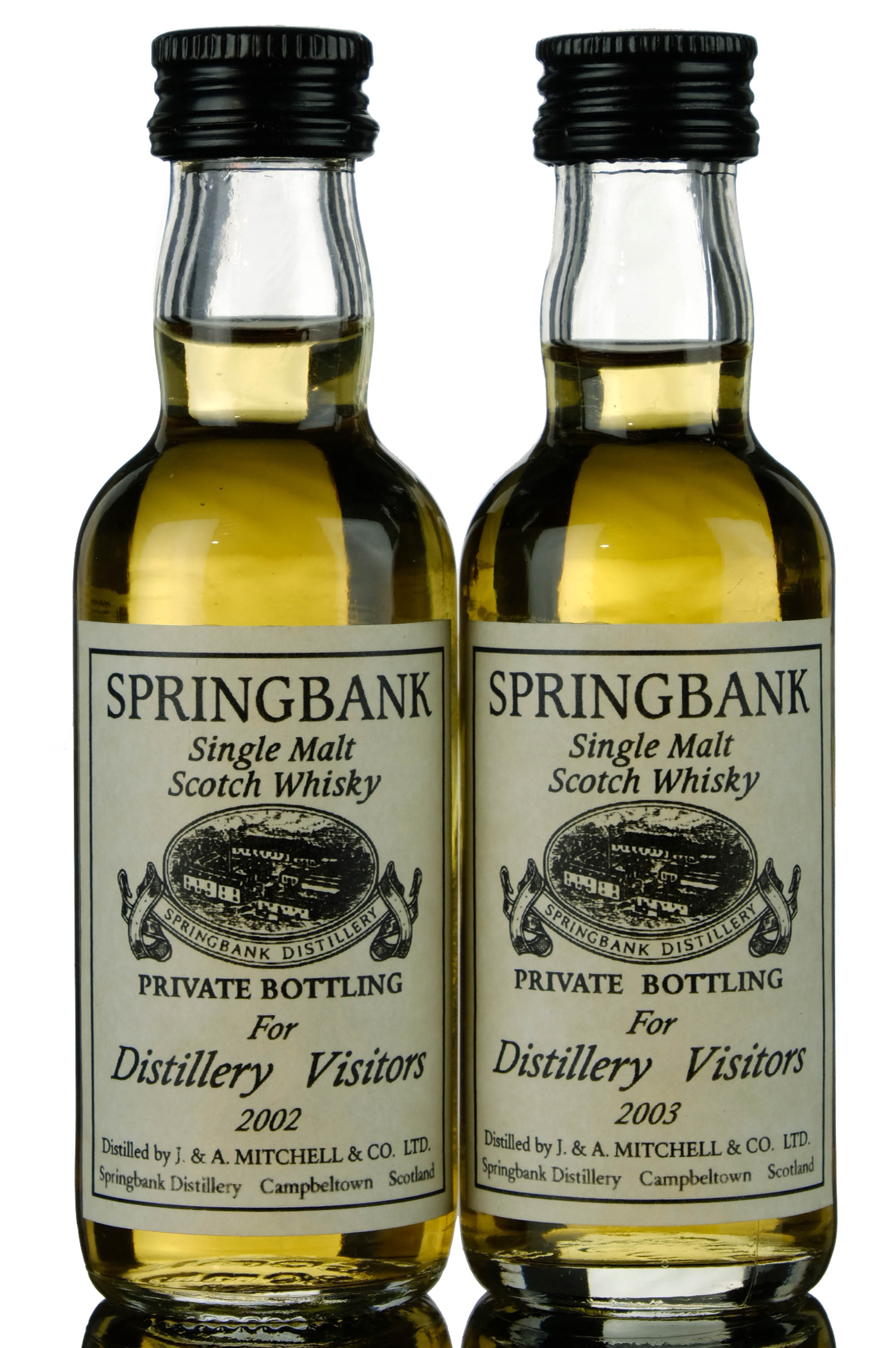 2 X Springbank Miniatures