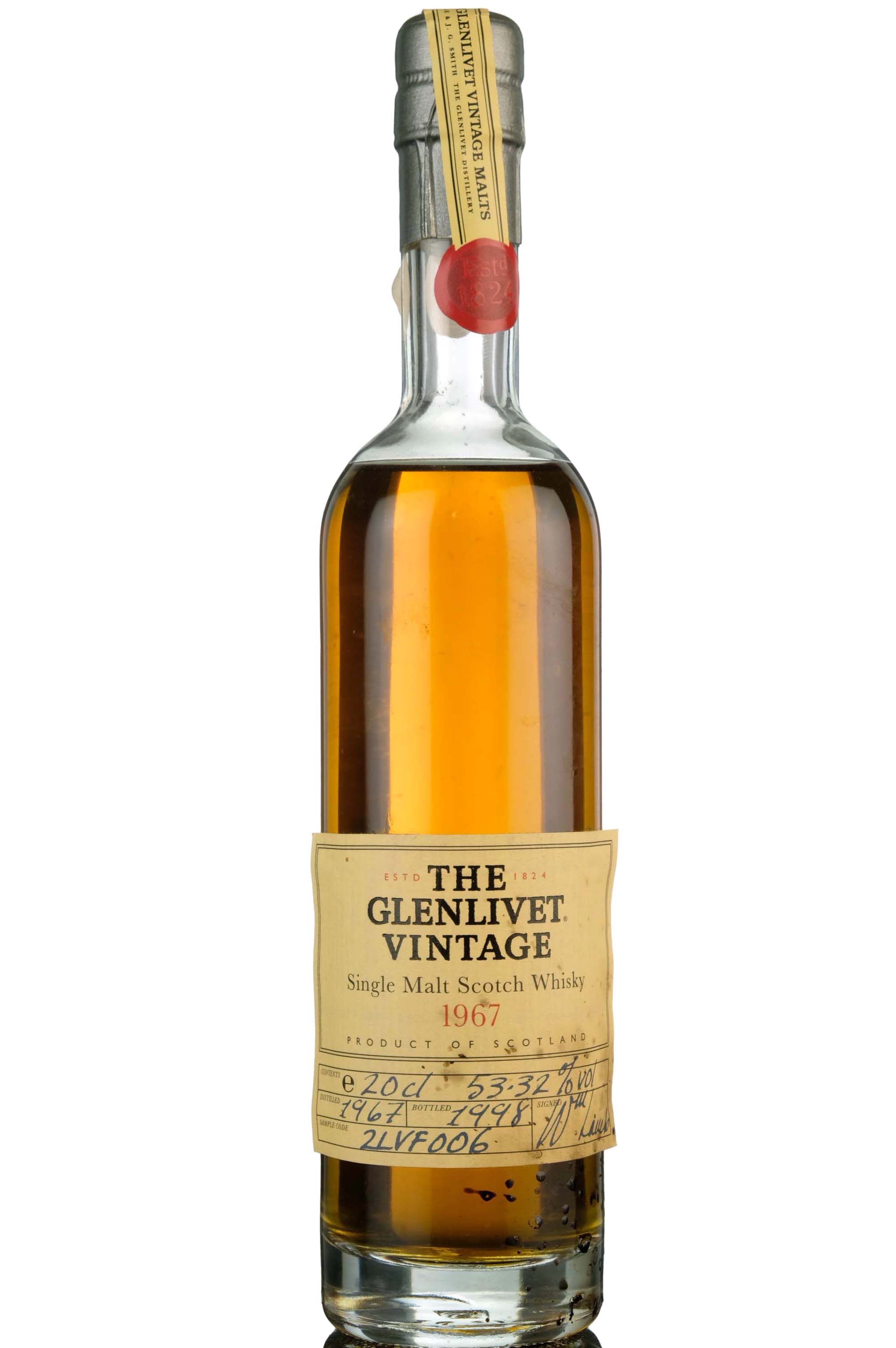 Glenlivet 1967-1998 - Quarter Bottle