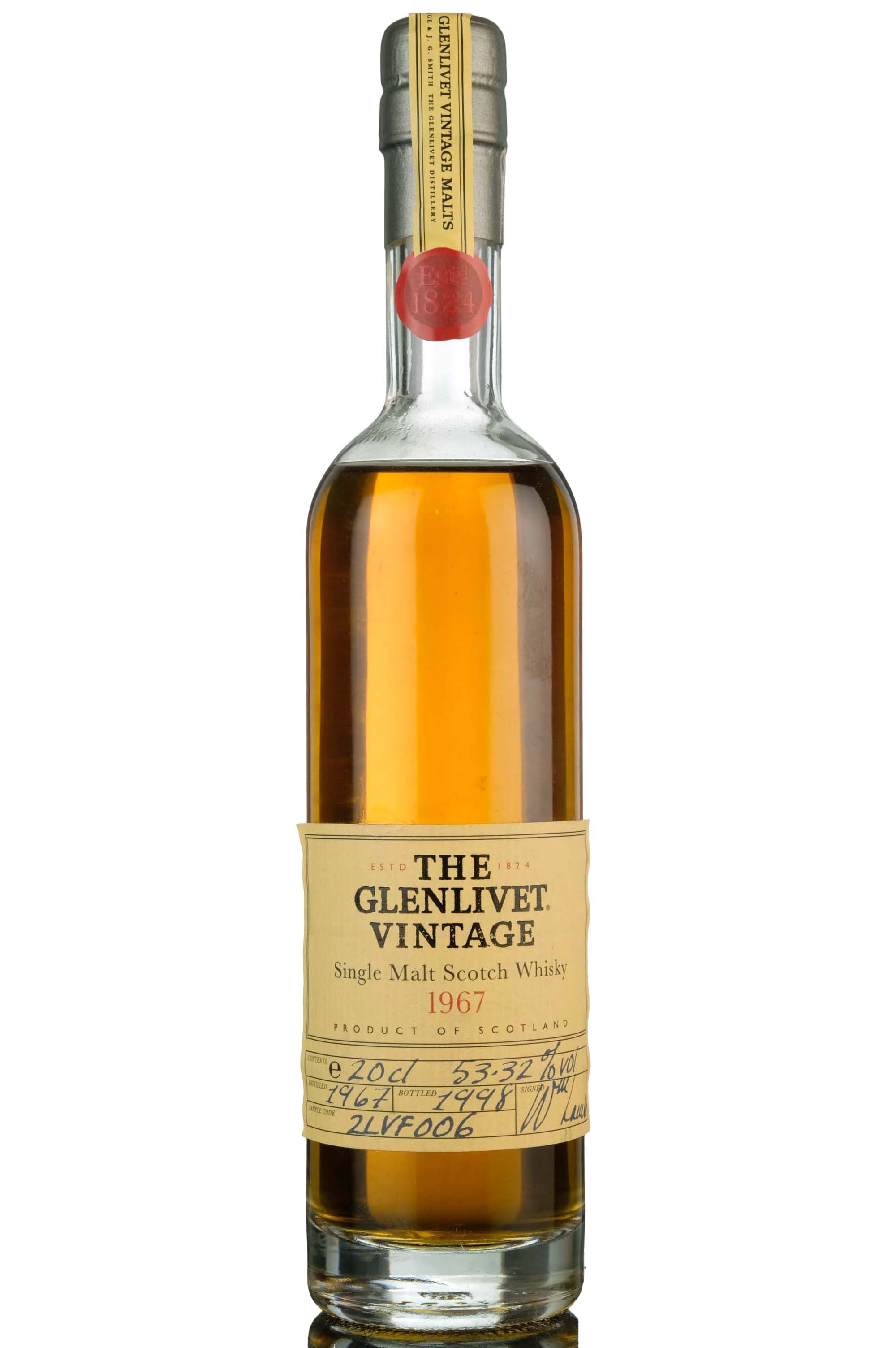 Glenlivet 1967-1998 - Quarter Bottle