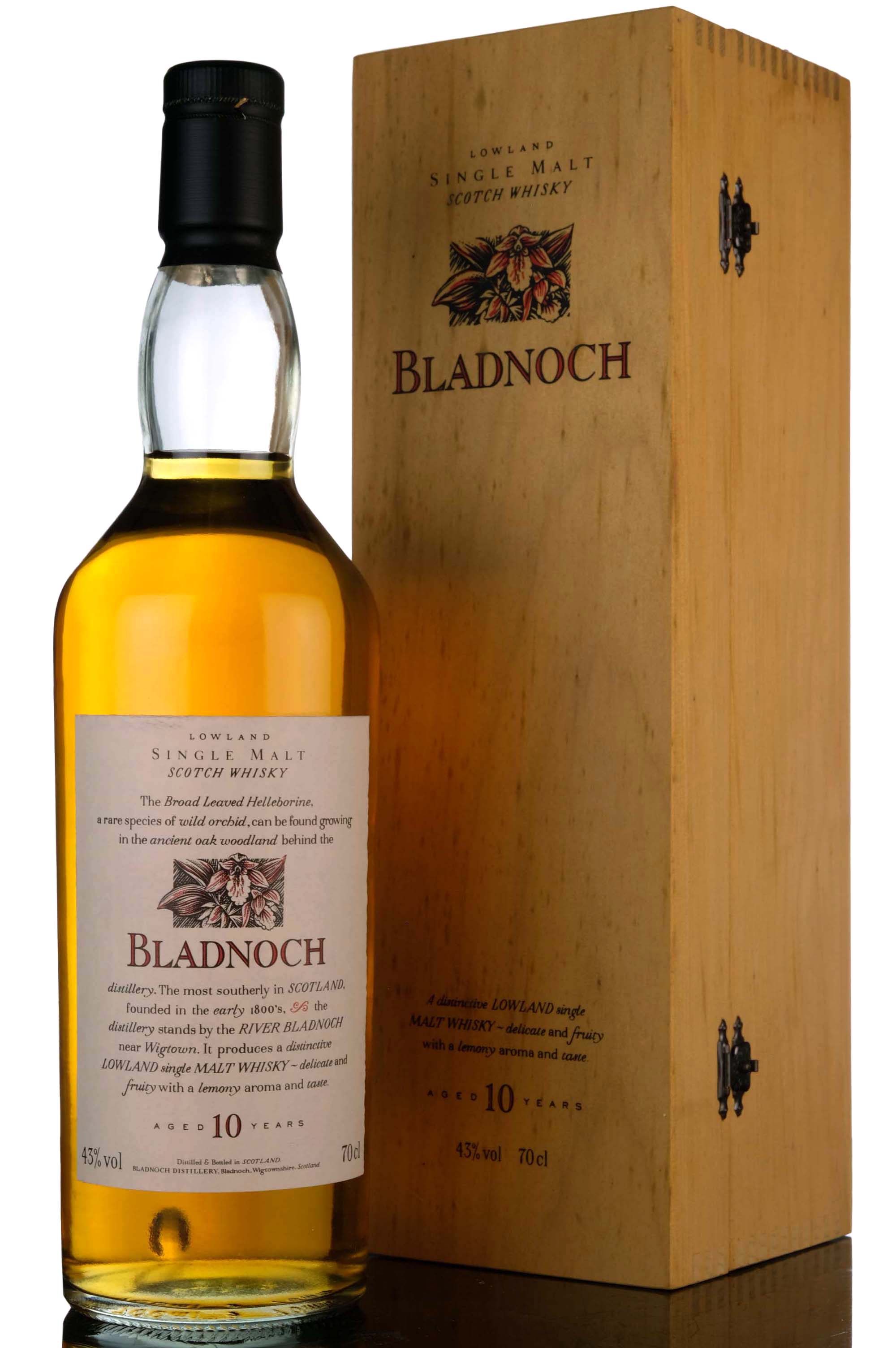 Bladnoch 10 Year Old - Flora & Fauna - Wooden Box