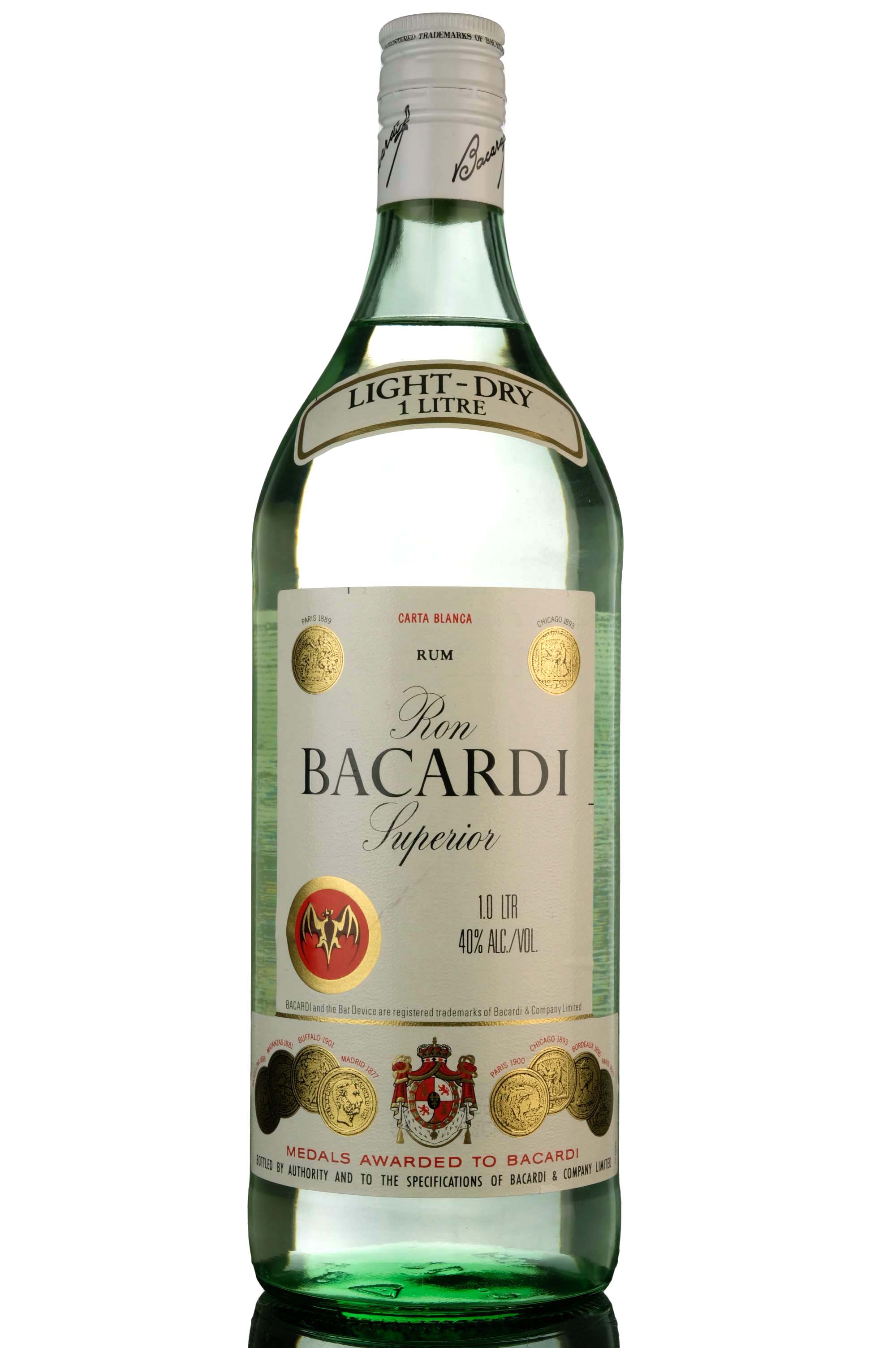 Bacardi White Rum - 1 Litre
