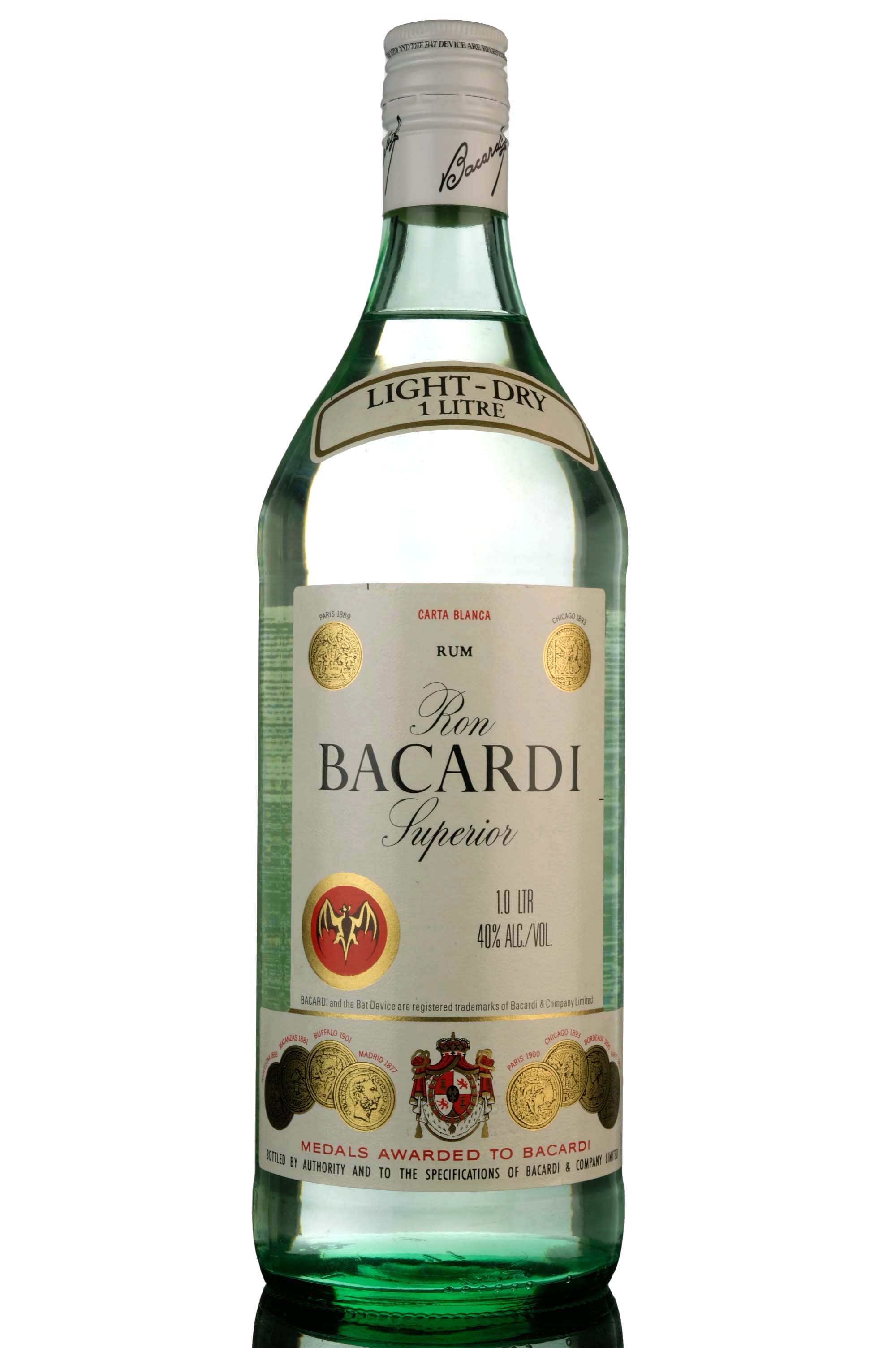 Bacardi White Rum - 1 Litre